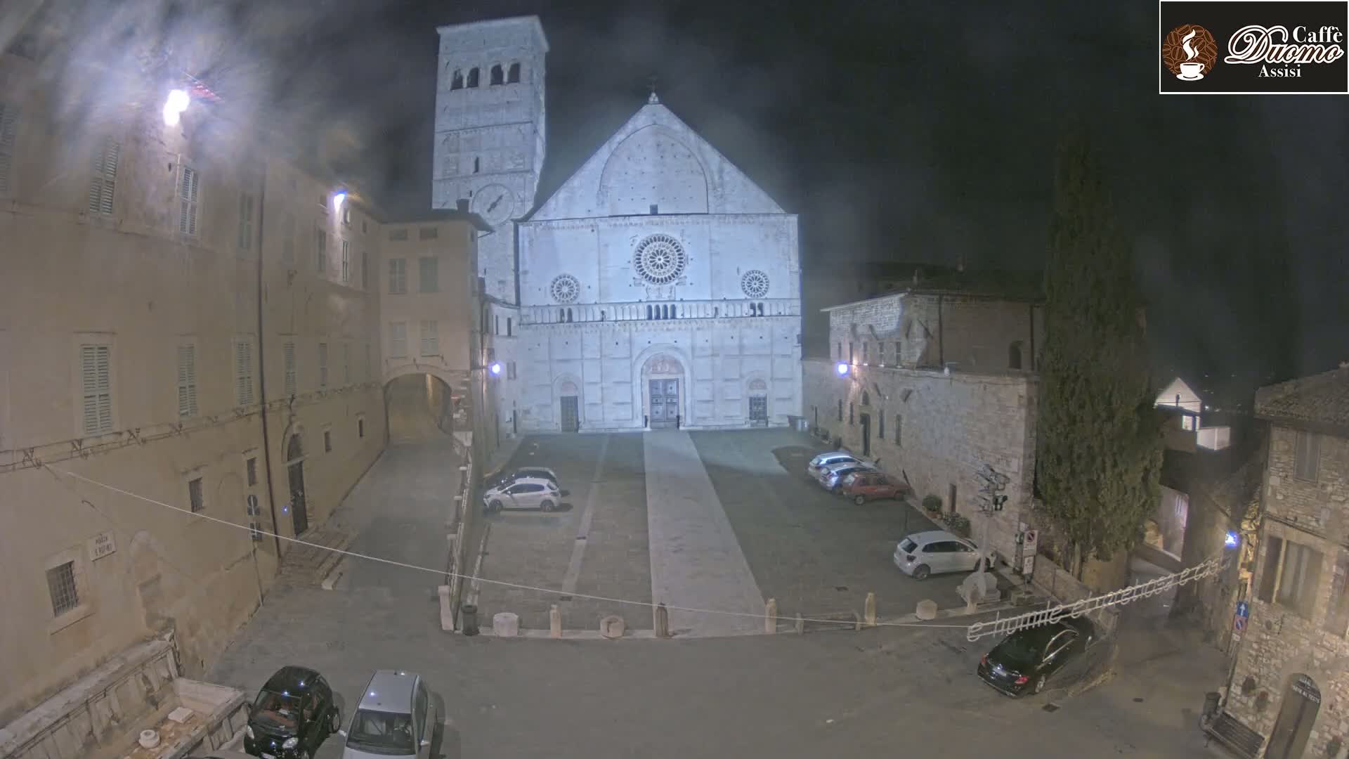 Assisi, San Rufino Square Live Cam -  Perugia, Umbria, Italy