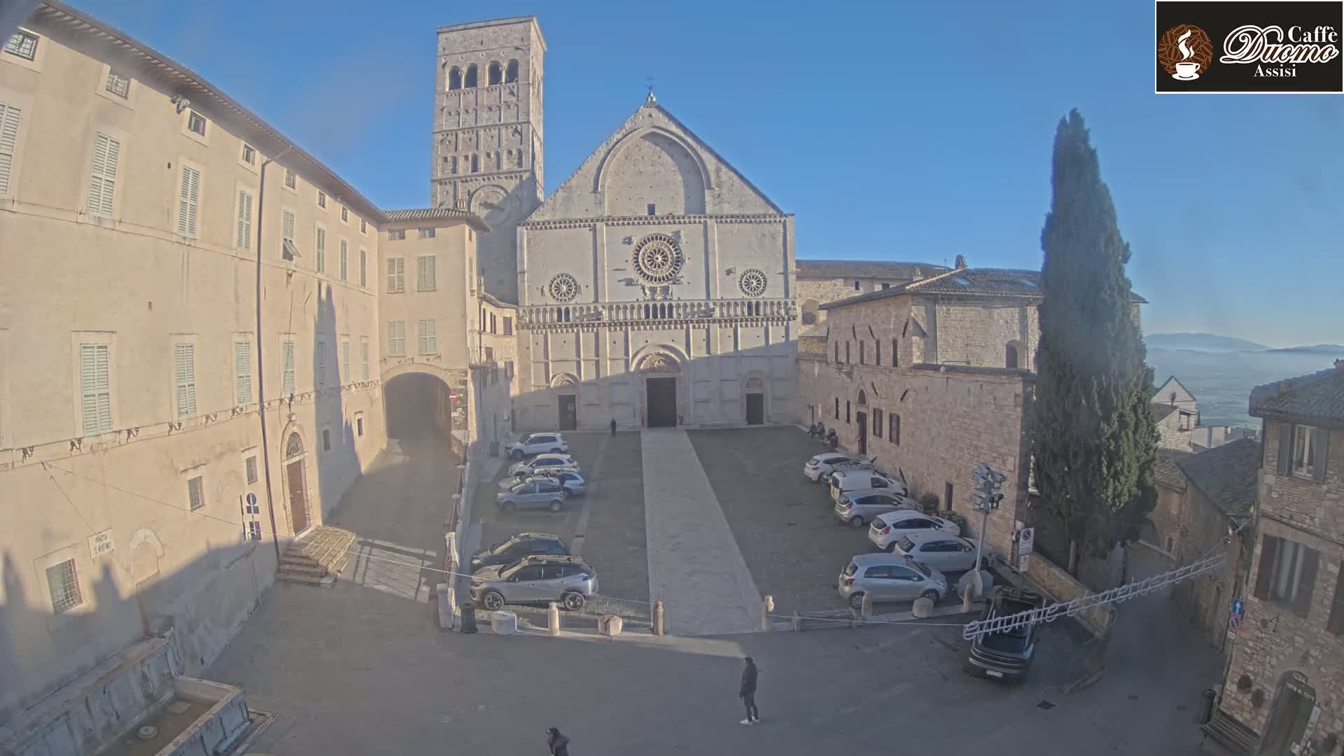 Assisi, San Rufino Square Live Cam -  Perugia, Umbria, Italy