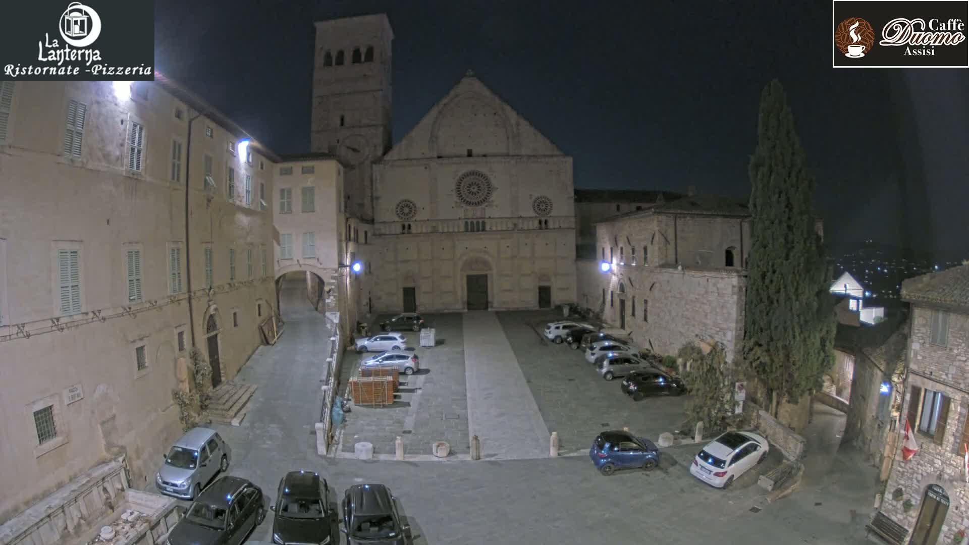 Assisi, San Rufino Square Live Cam -  Perugia, Umbria, Italy