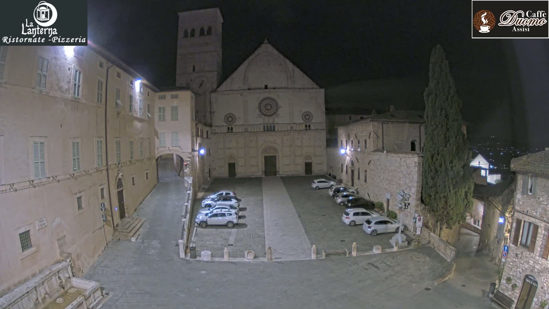 Assisi, San Rufino Square Live Cam -  Perugia, Umbria, Italy