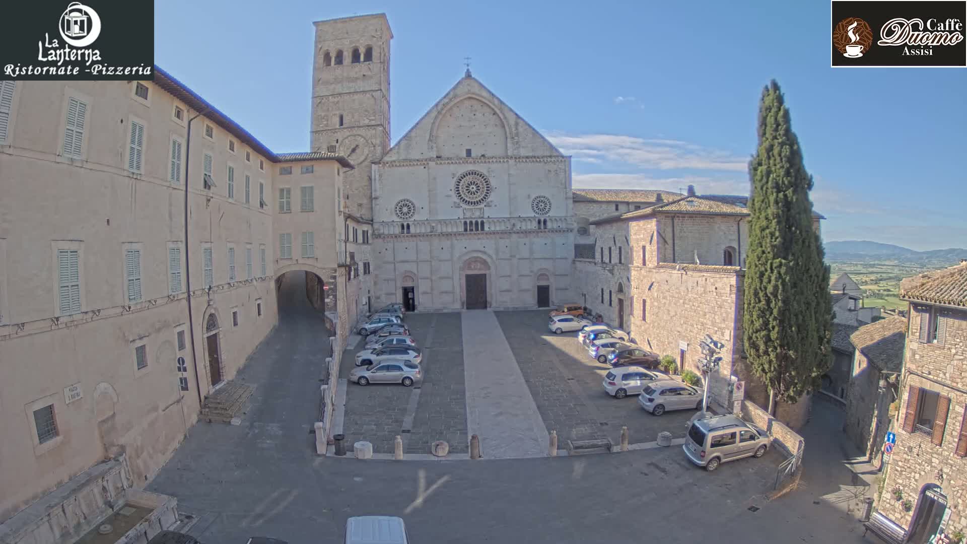 Assisi, San Rufino Square Live Cam -  Perugia, Umbria, Italy