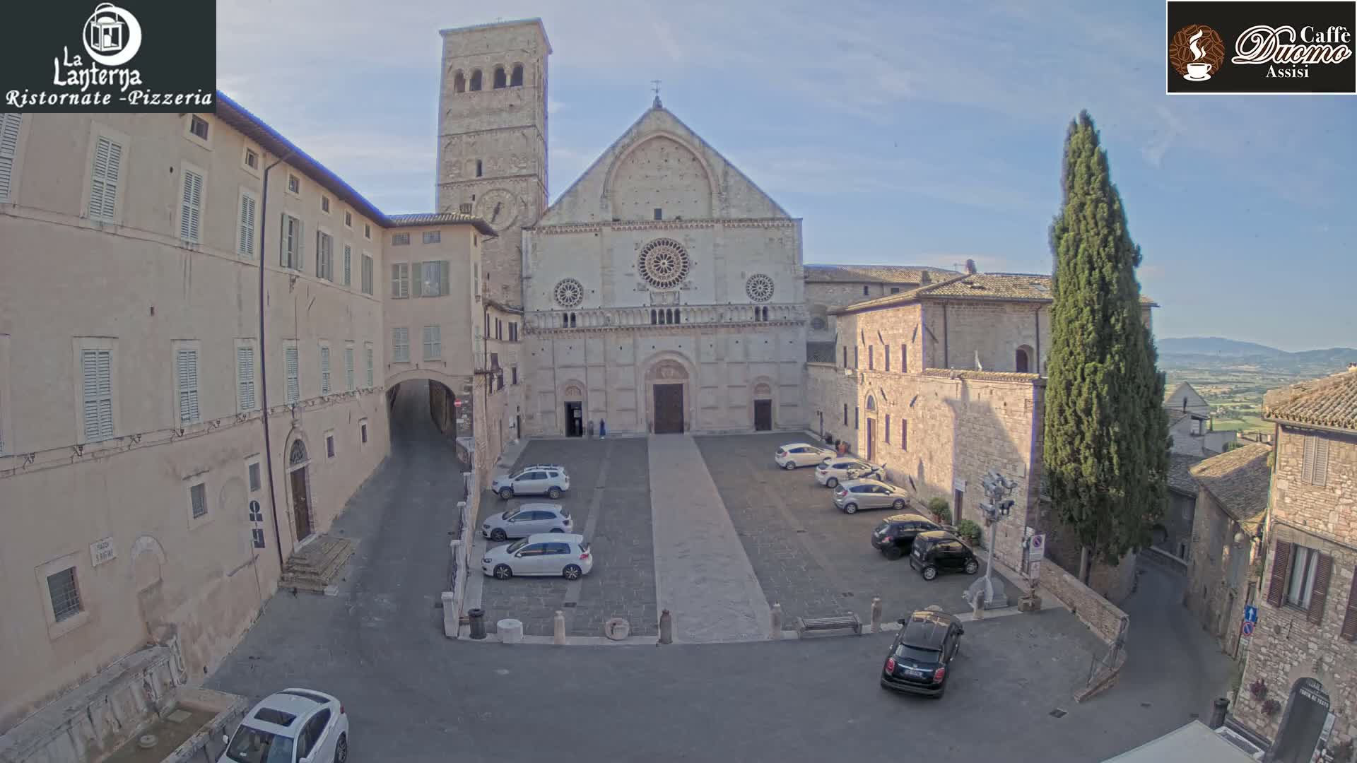 Assisi, San Rufino Square Live Cam -  Perugia, Umbria, Italy