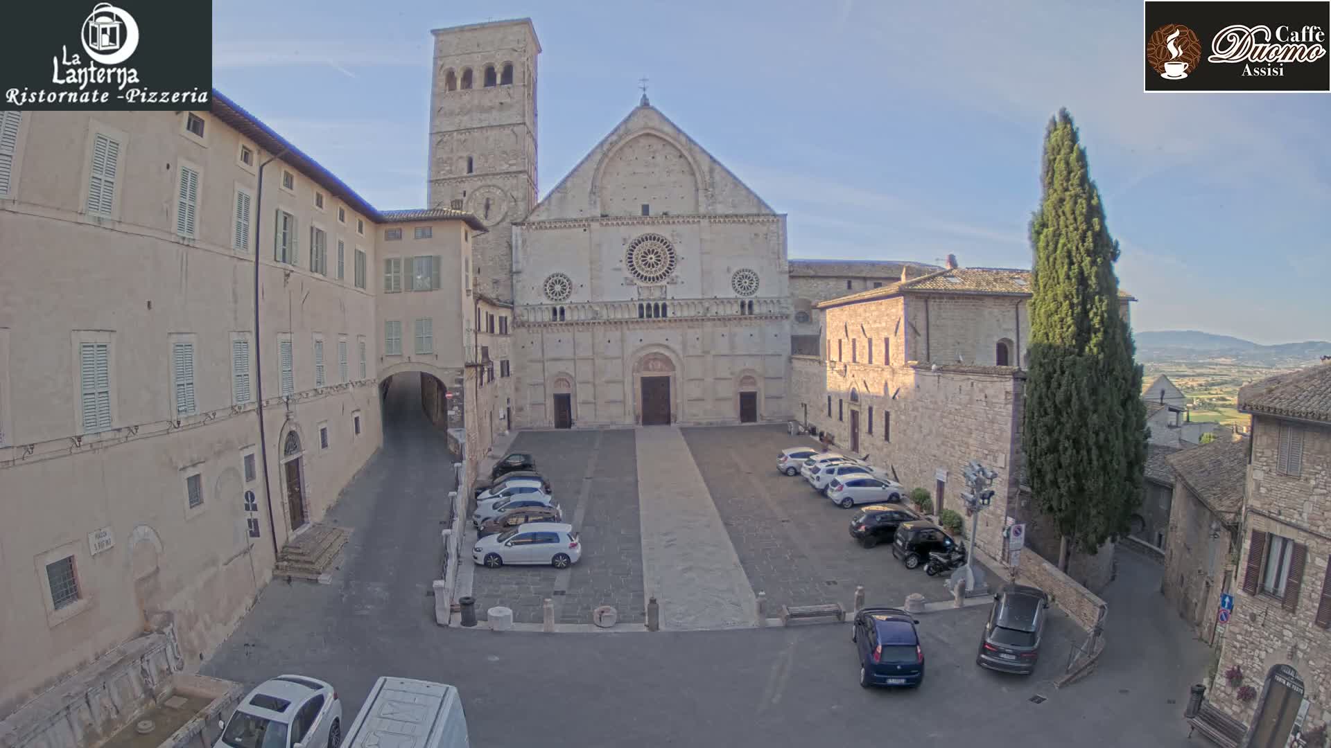 Assisi, San Rufino Square Live Cam -  Perugia, Umbria, Italy