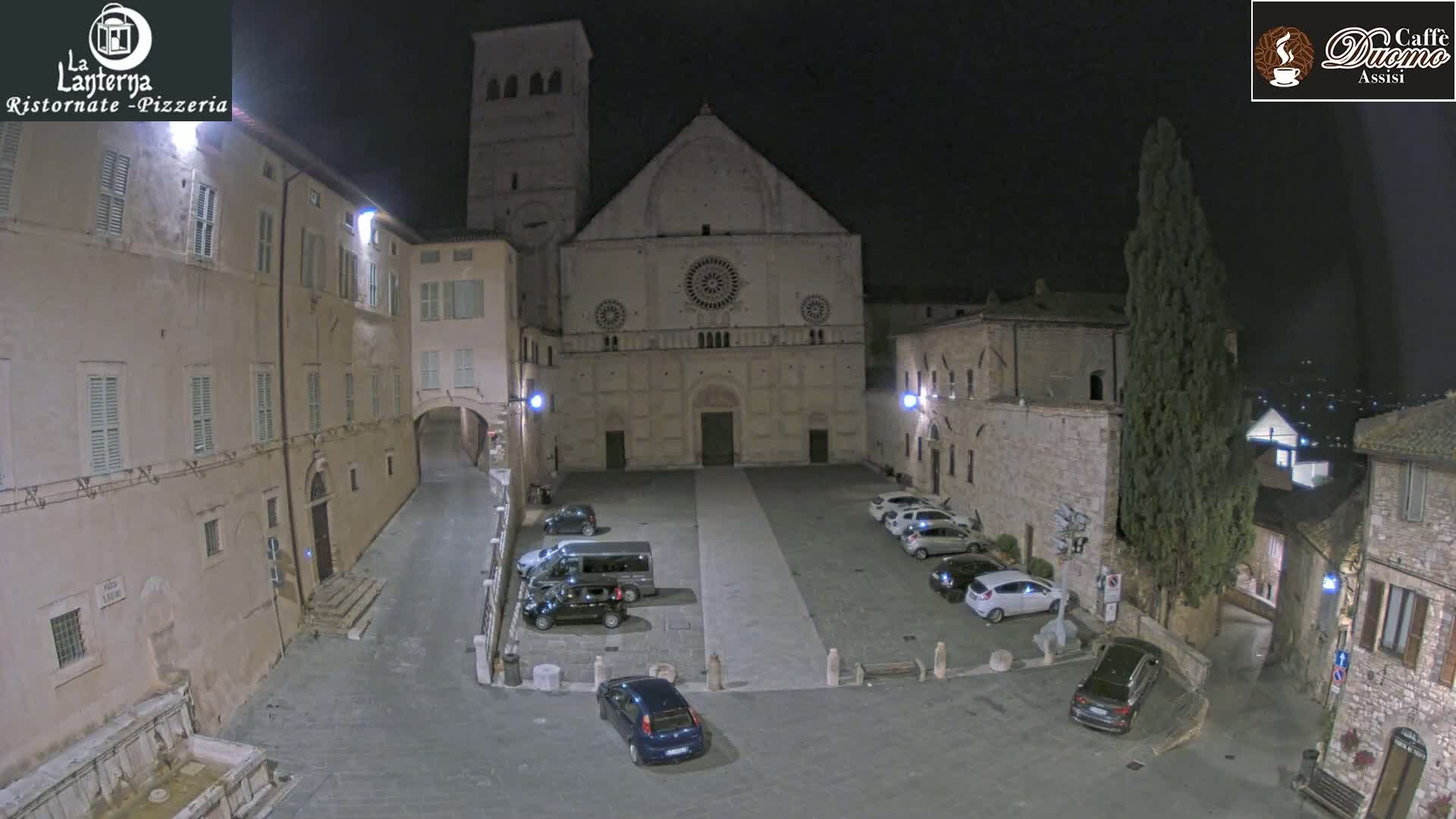 Assisi, San Rufino Square Live Cam -  Perugia, Umbria, Italy