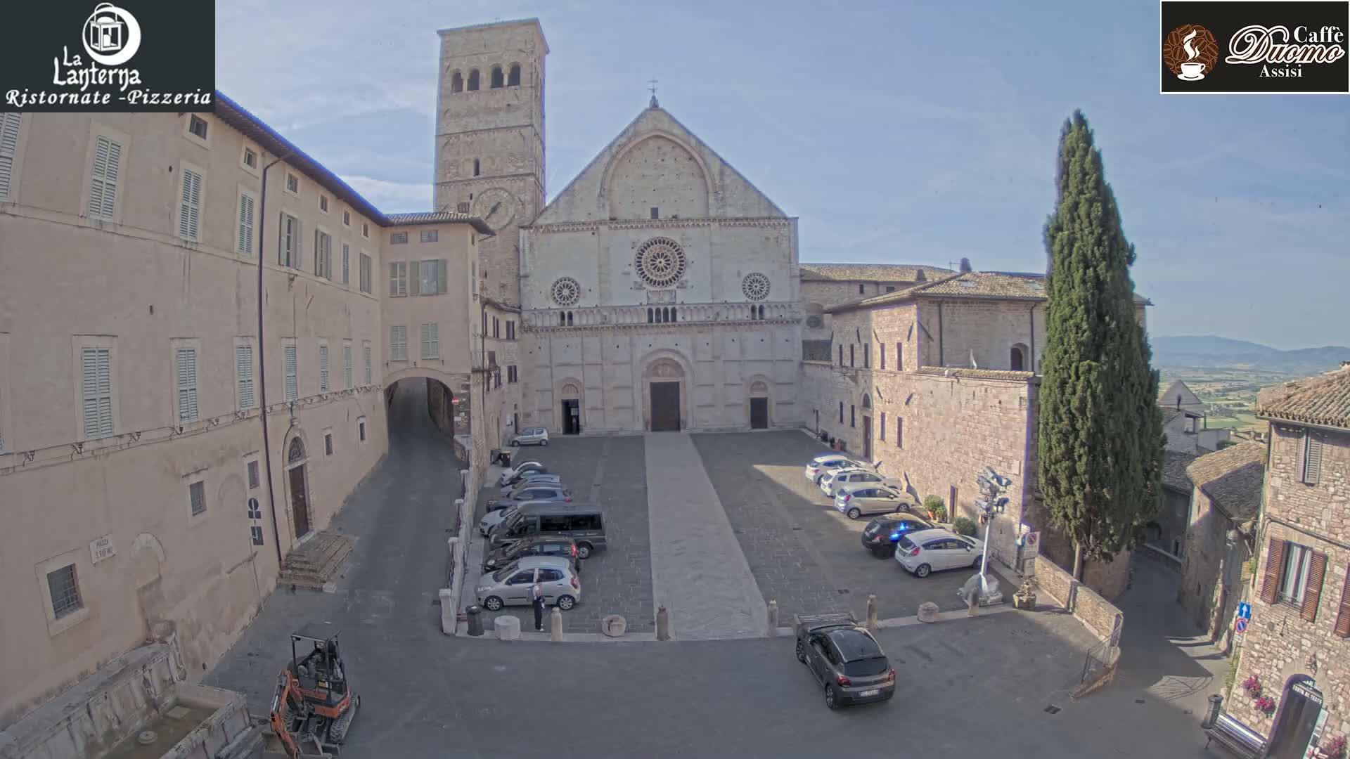 Assisi, San Rufino Square Live Cam -  Perugia, Umbria, Italy