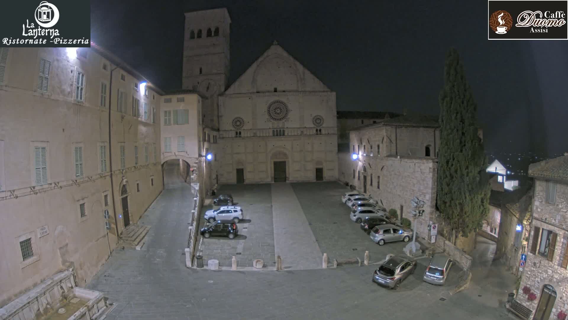 Assisi, San Rufino Square Live Cam -  Perugia, Umbria, Italy