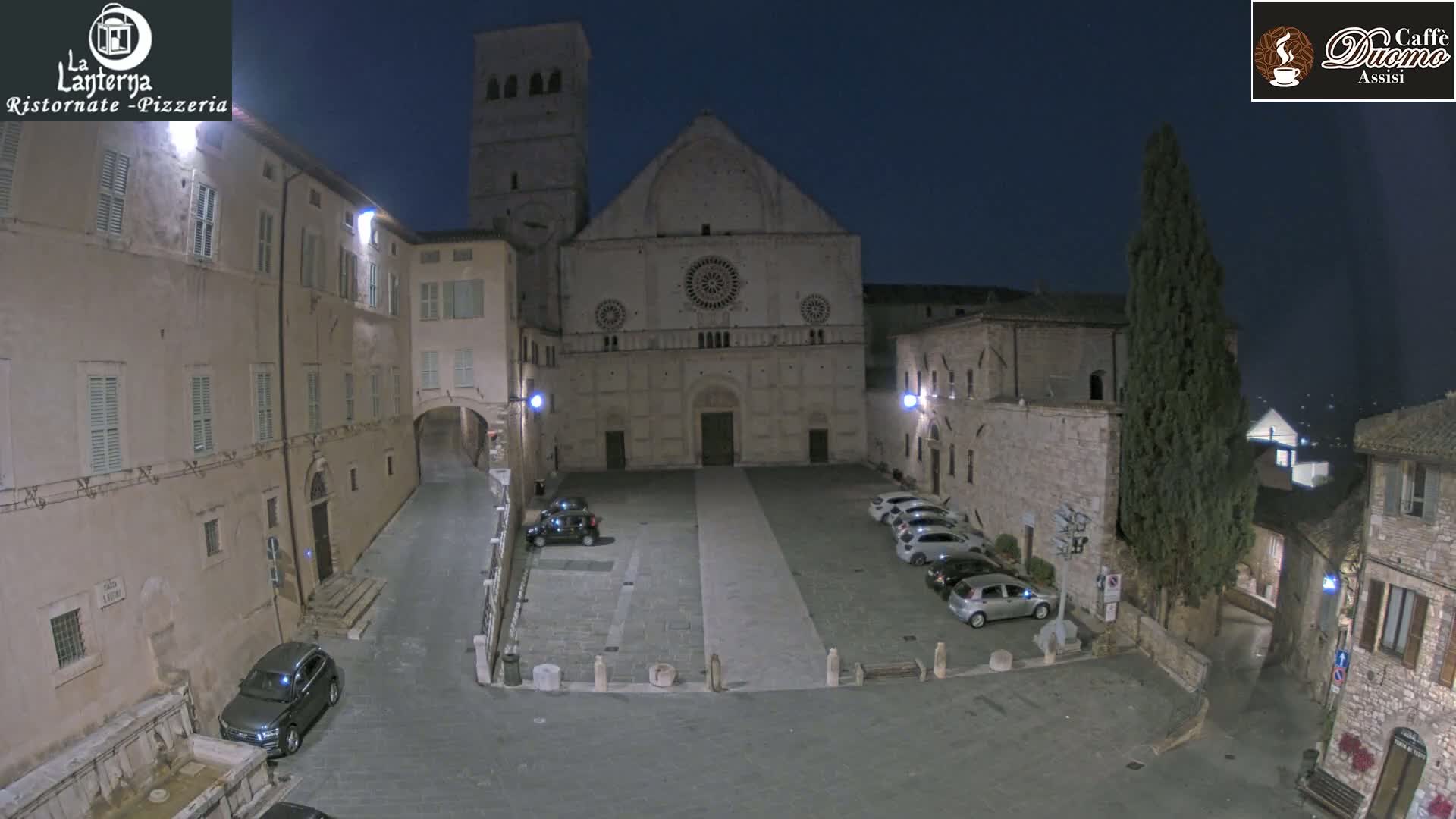 Assisi, San Rufino Square Live Cam -  Perugia, Umbria, Italy