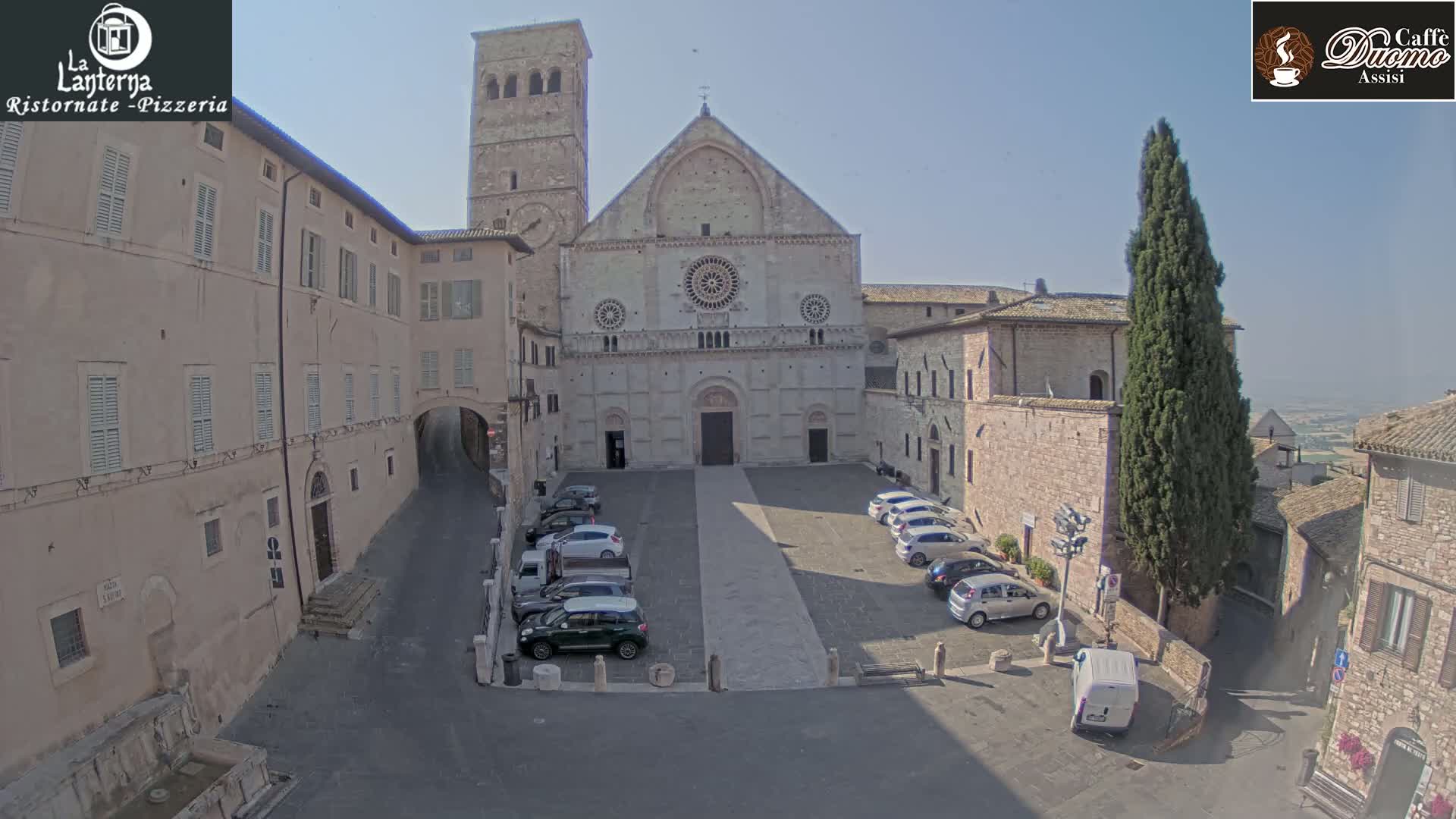 Assisi, San Rufino Square Live Cam -  Perugia, Umbria, Italy