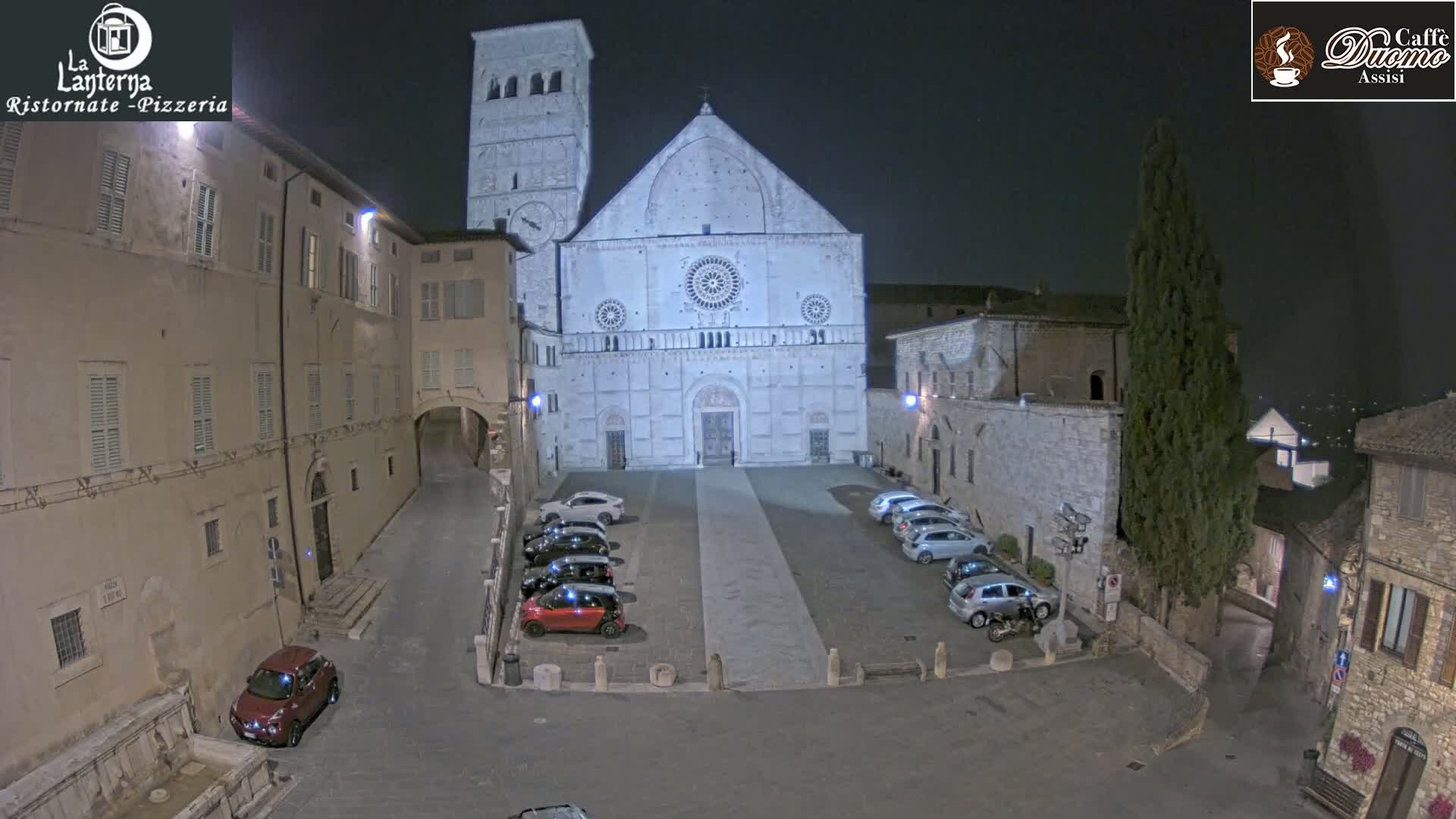 Assisi, San Rufino Square Live Cam -  Perugia, Umbria, Italy