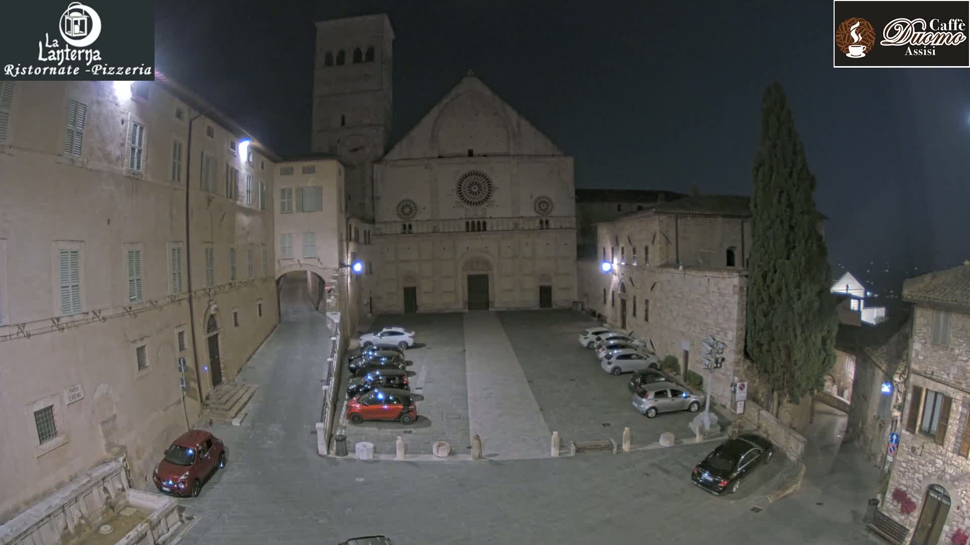 Assisi, San Rufino Square Live Cam -  Perugia, Umbria, Italy
