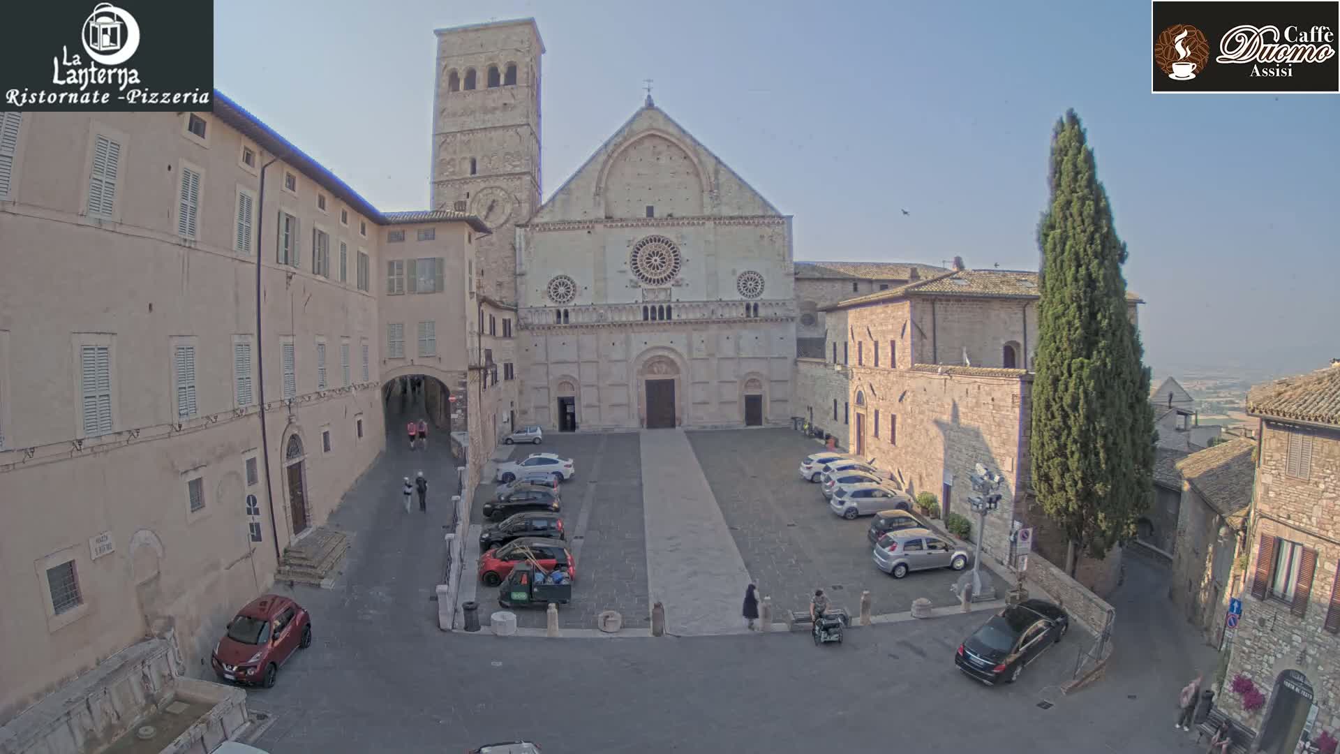 Assisi, San Rufino Square Live Cam -  Perugia, Umbria, Italy