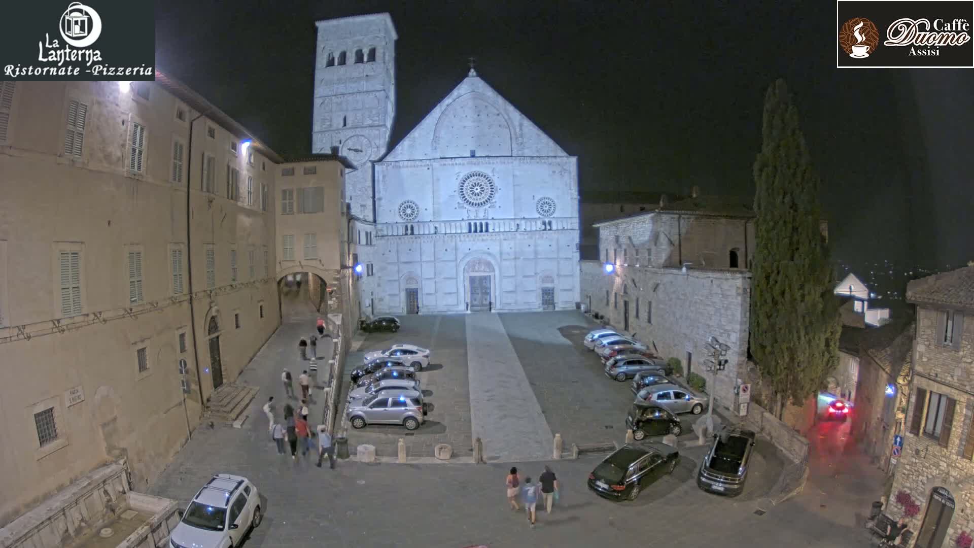 Assisi, San Rufino Square Live Cam -  Perugia, Umbria, Italy