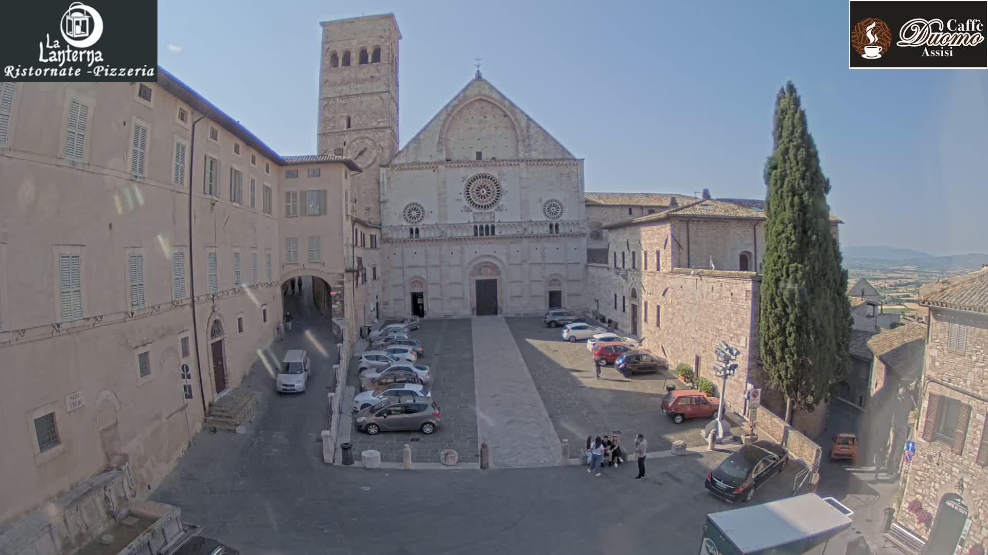 Assisi, San Rufino Square Live Cam -  Perugia, Umbria, Italy