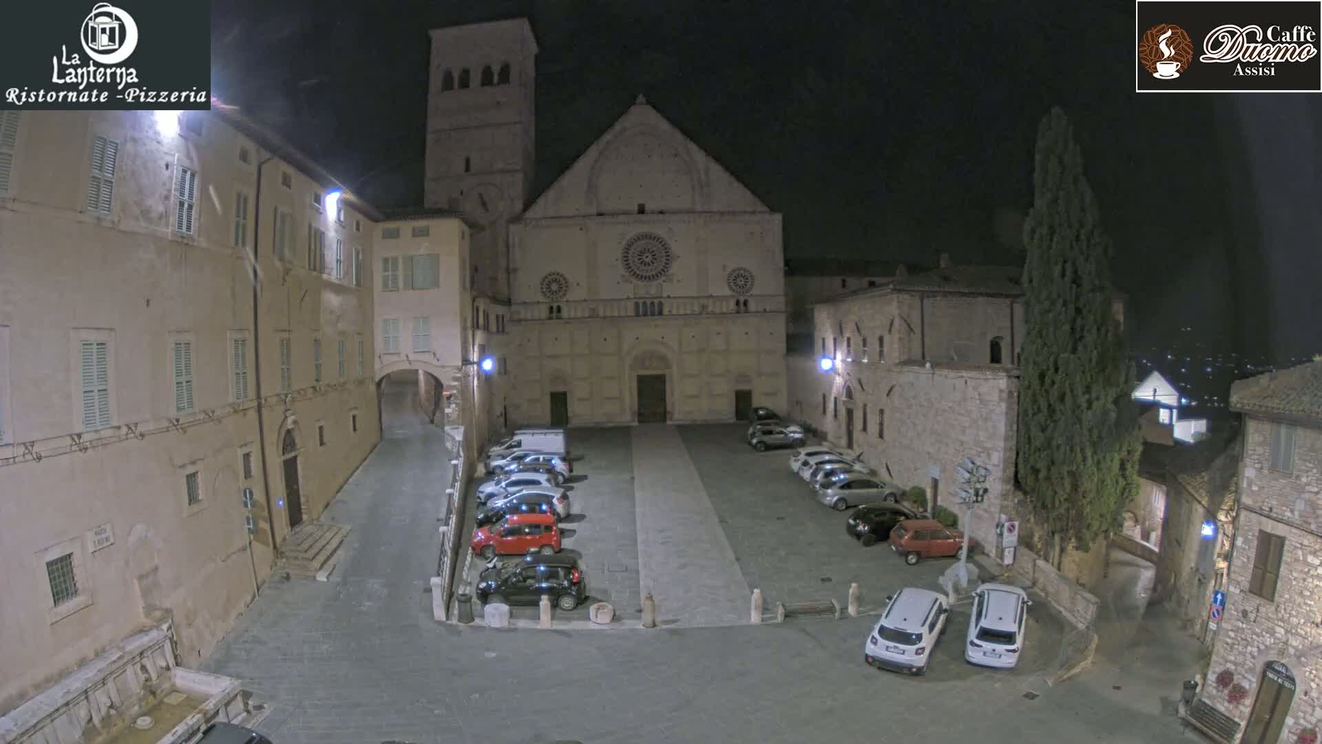 Assisi, San Rufino Square Live Cam -  Perugia, Umbria, Italy