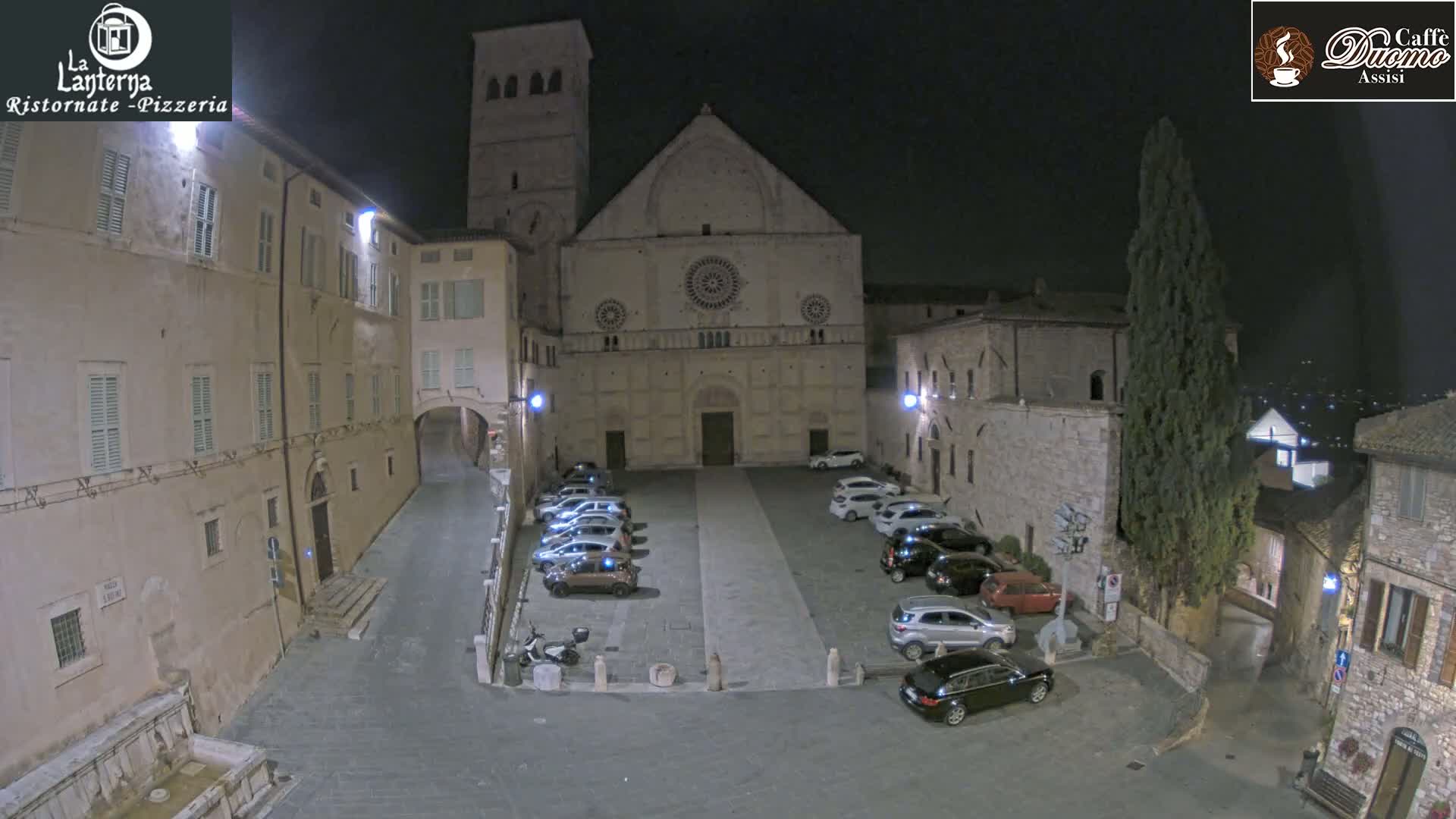 Assisi, San Rufino Square Live Cam -  Perugia, Umbria, Italy