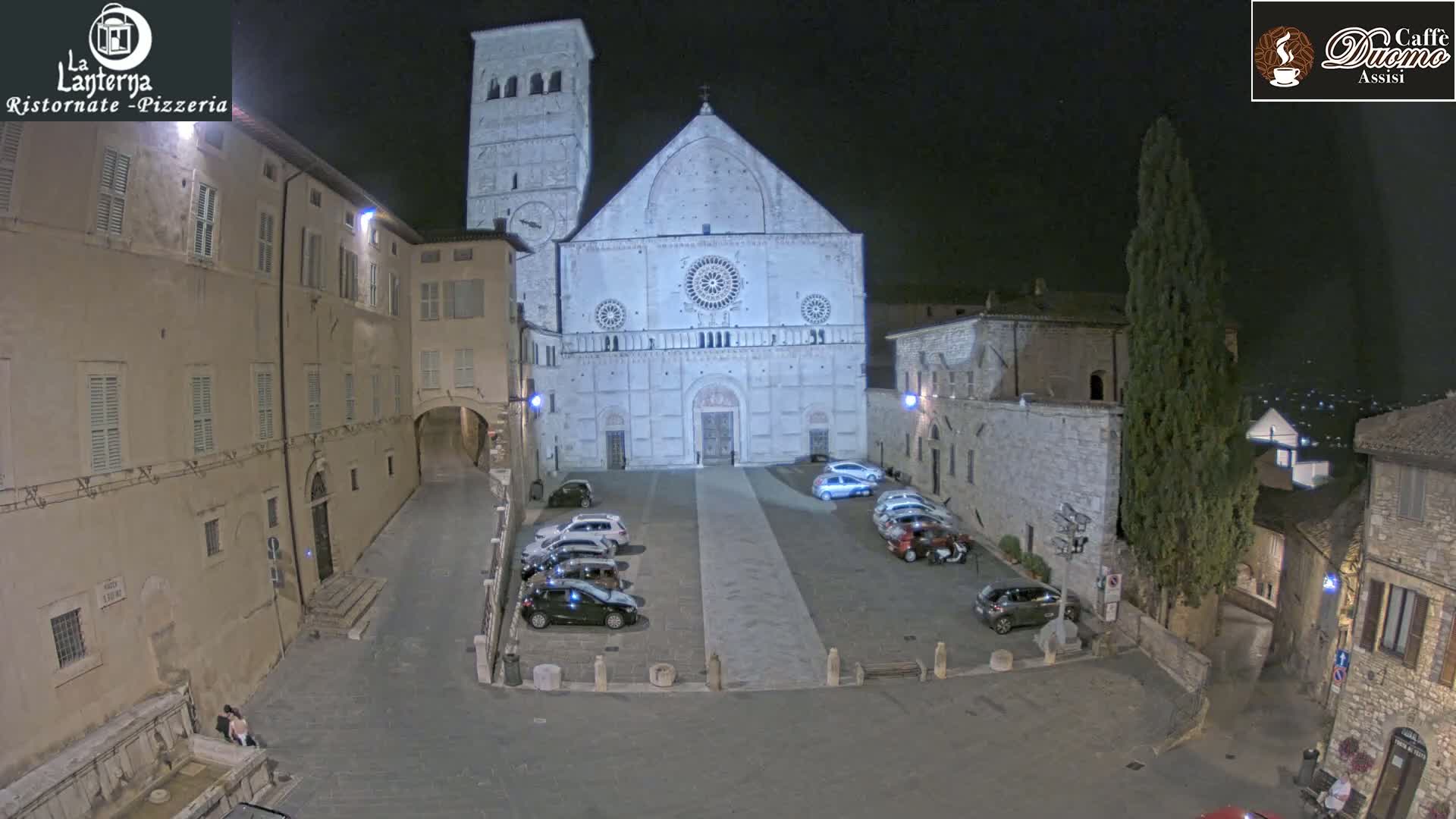 Assisi, San Rufino Square Live Cam -  Perugia, Umbria, Italy