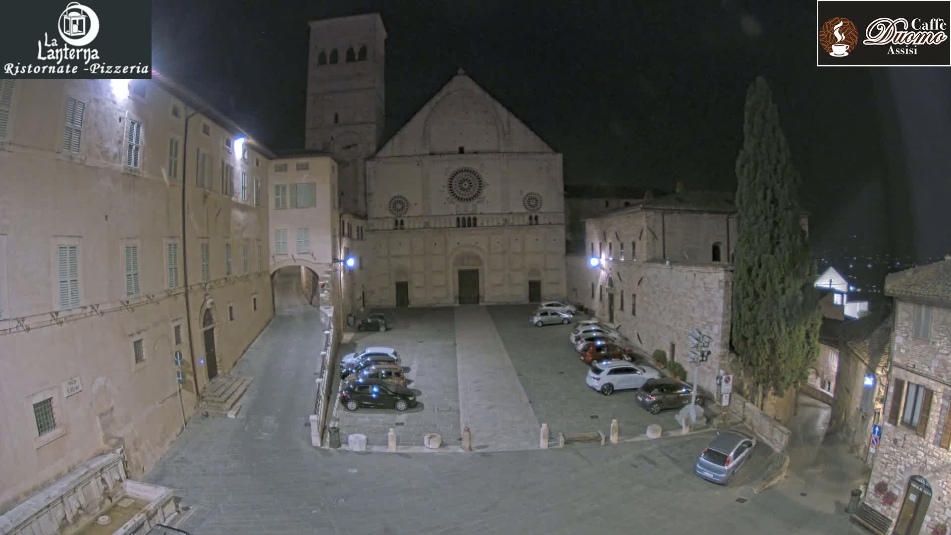 Assisi, San Rufino Square Live Cam -  Perugia, Umbria, Italy