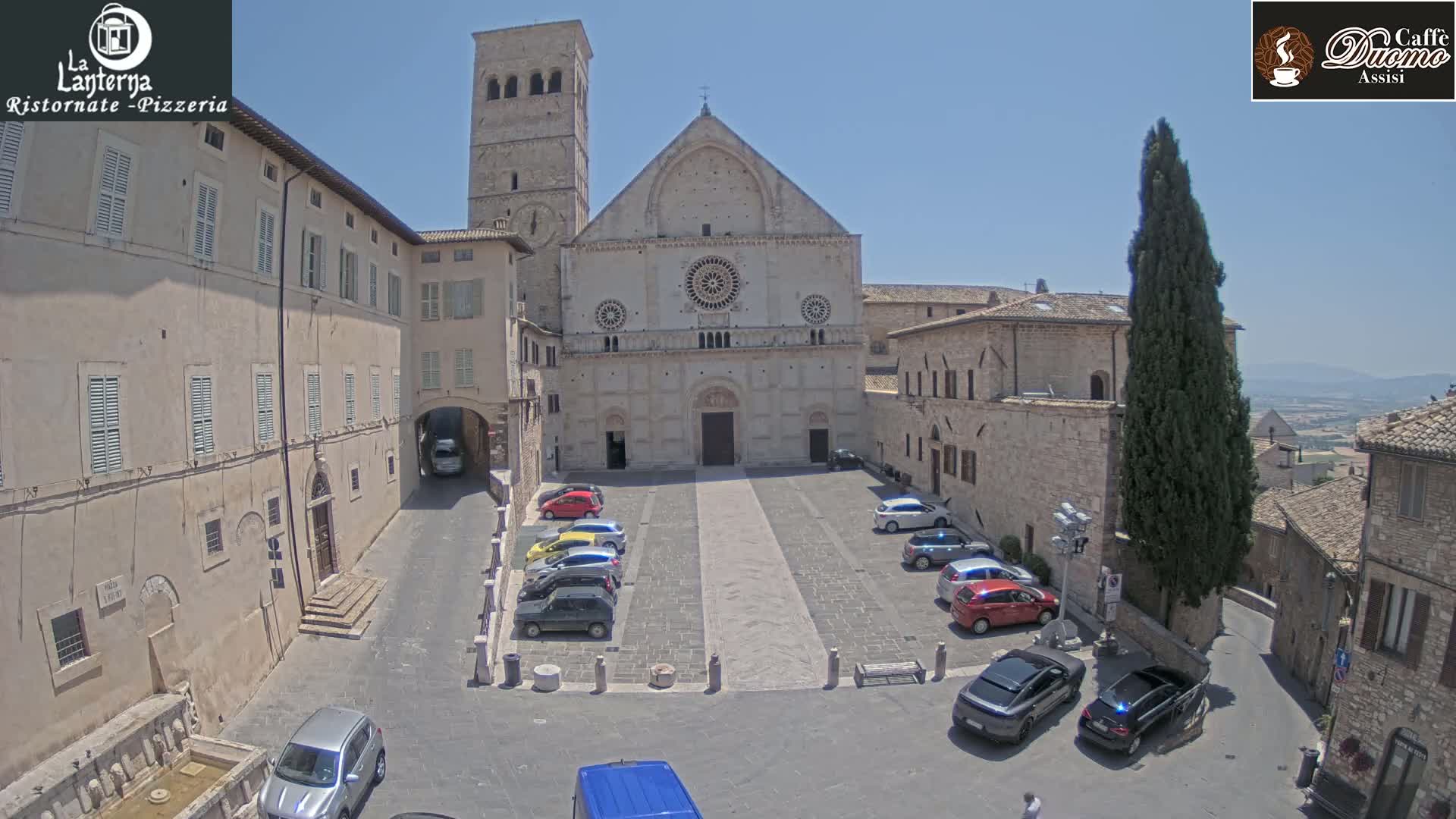 Assisi, San Rufino Square Live Cam -  Perugia, Umbria, Italy