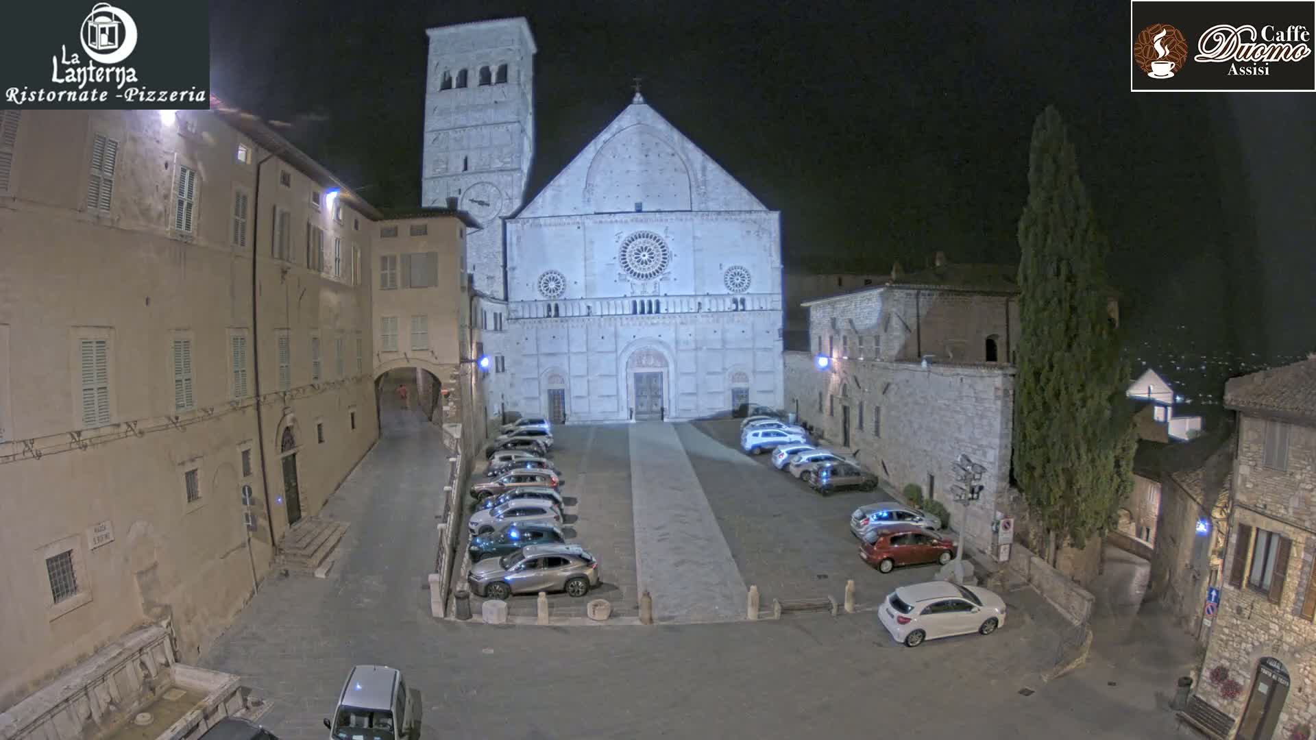 Assisi, San Rufino Square Live Cam -  Perugia, Umbria, Italy