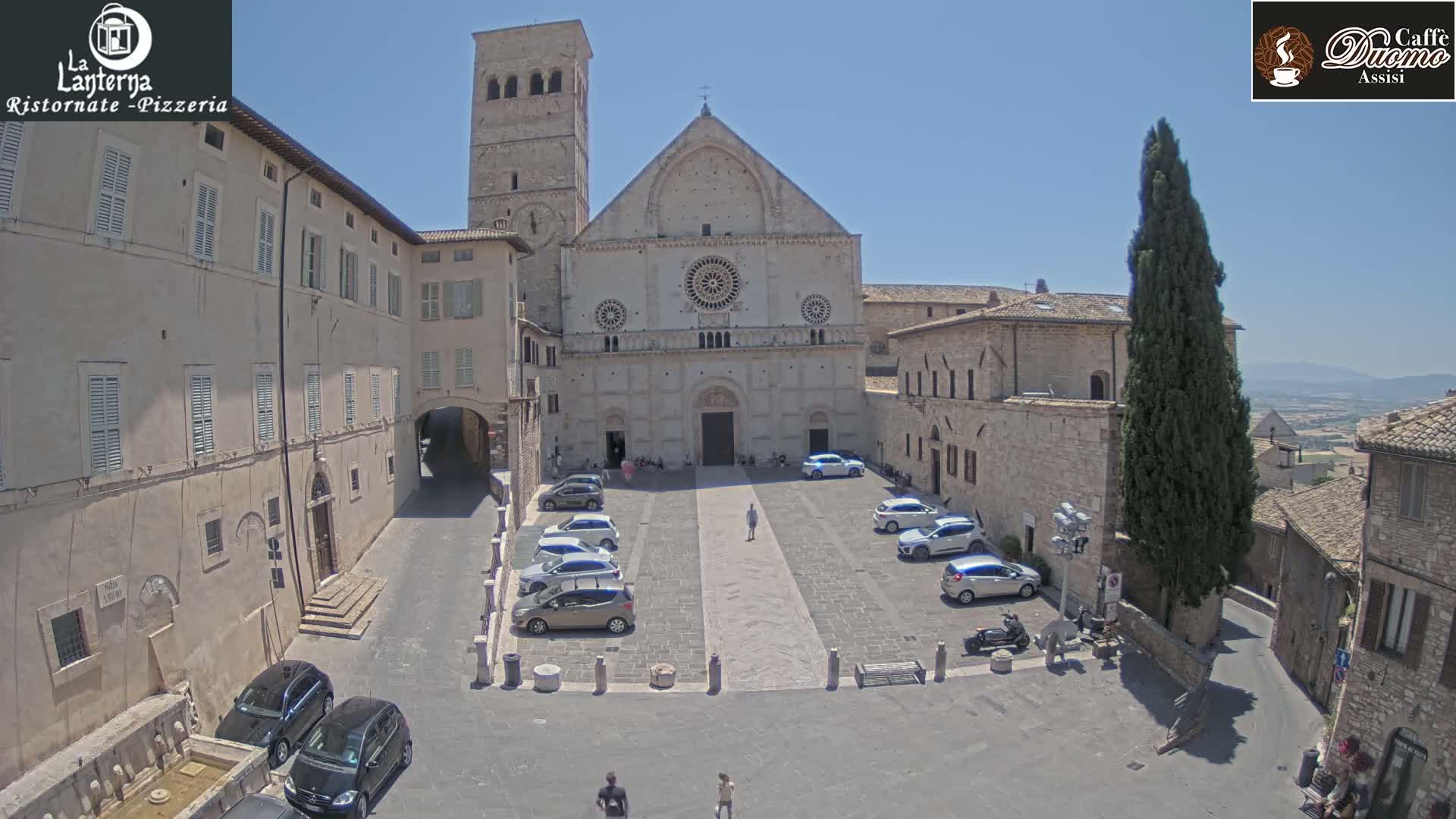 Assisi, San Rufino Square Live Cam -  Perugia, Umbria, Italy