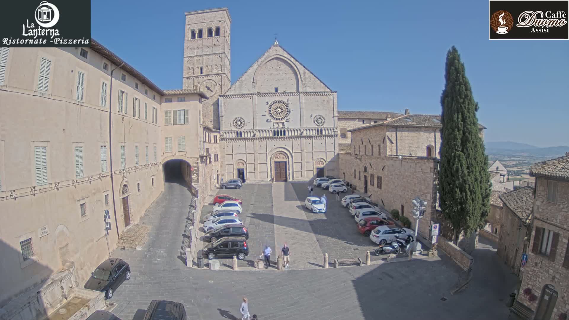 Assisi, San Rufino Square Live Cam -  Perugia, Umbria, Italy