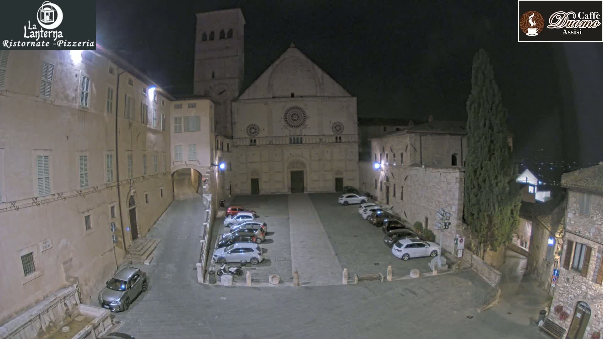 Assisi, San Rufino Square Live Cam -  Perugia, Umbria, Italy