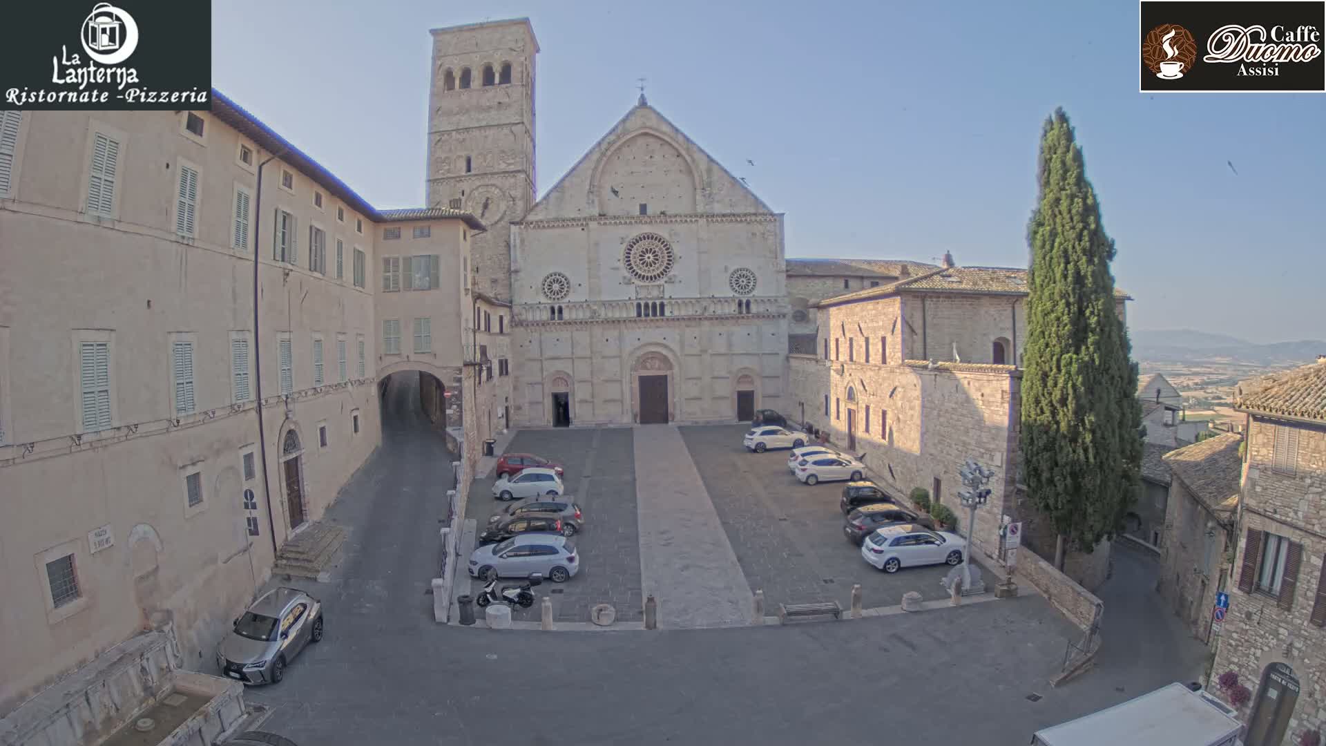 Assisi, San Rufino Square Live Cam -  Perugia, Umbria, Italy