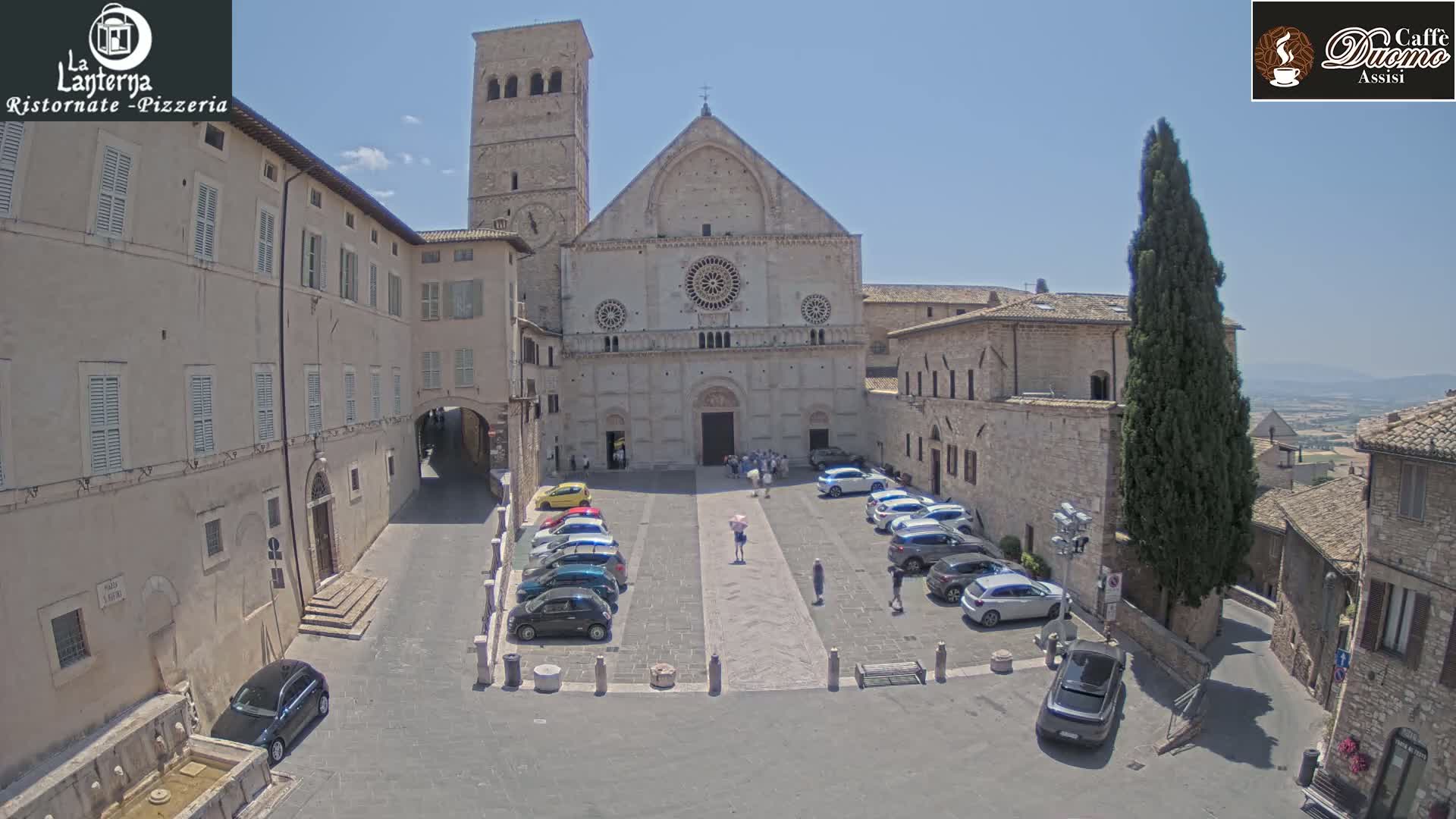 Assisi, San Rufino Square Live Cam -  Perugia, Umbria, Italy