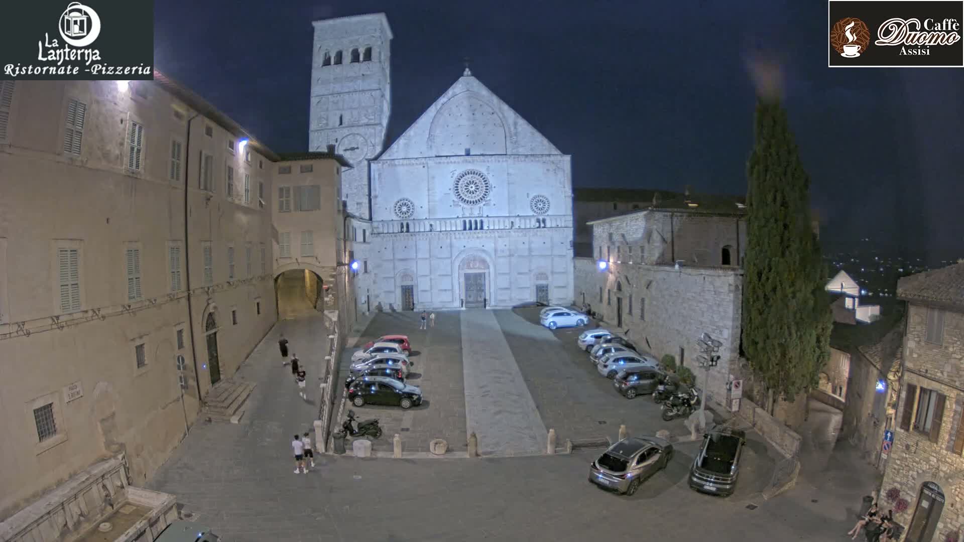 Assisi, San Rufino Square Live Cam -  Perugia, Umbria, Italy