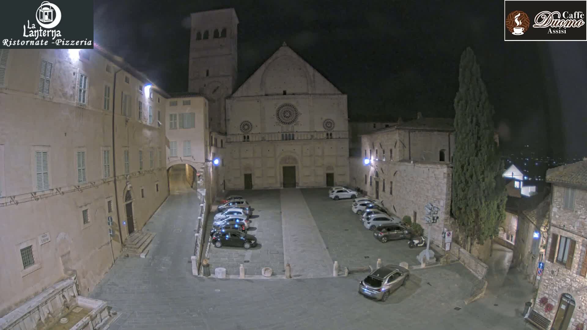 Assisi, San Rufino Square Live Cam -  Perugia, Umbria, Italy