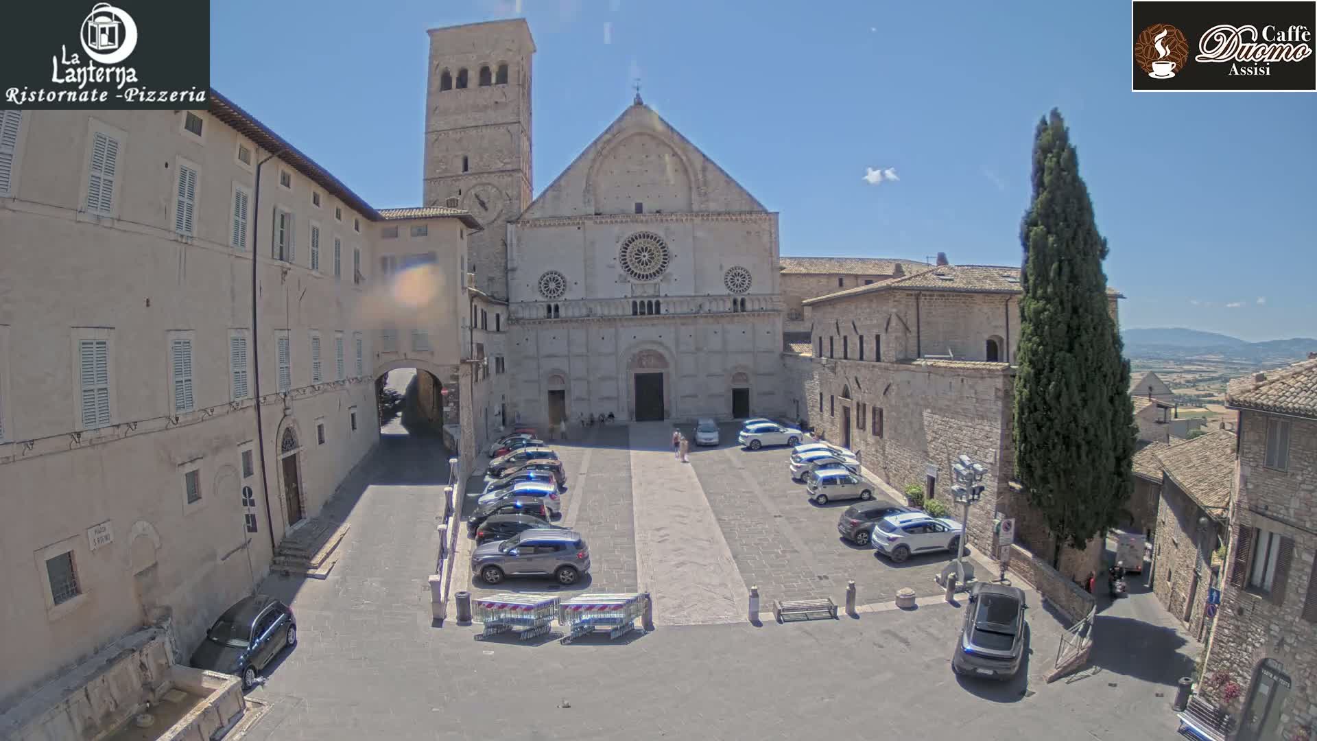 Assisi, San Rufino Square Live Cam -  Perugia, Umbria, Italy