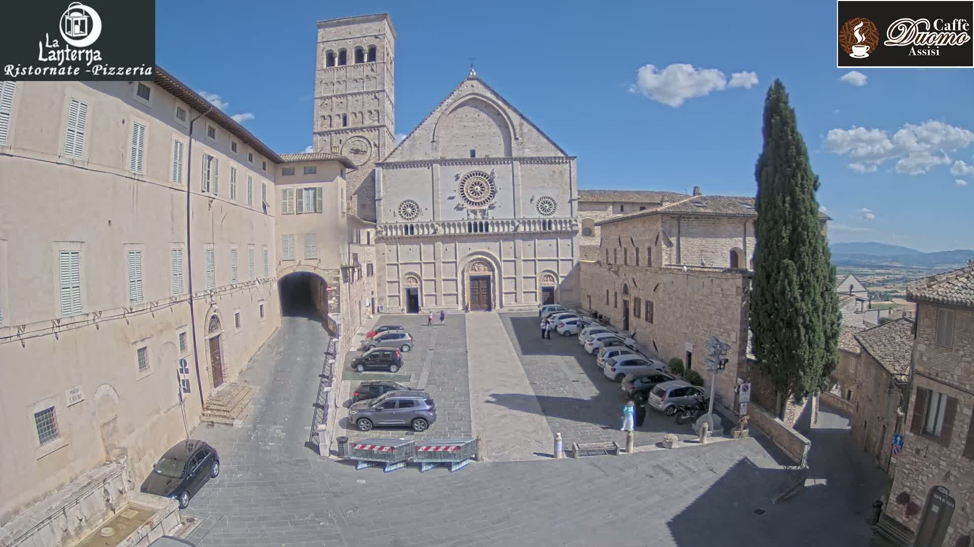 Assisi, San Rufino Square Live Cam -  Perugia, Umbria, Italy