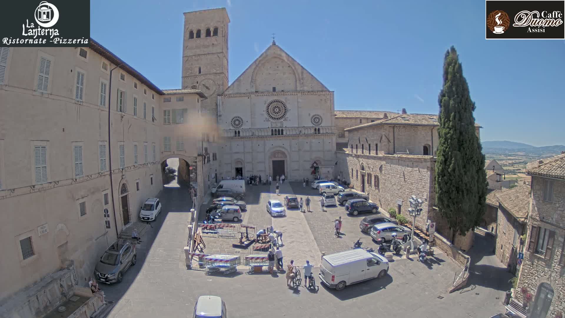 Assisi, San Rufino Square Live Cam -  Perugia, Umbria, Italy