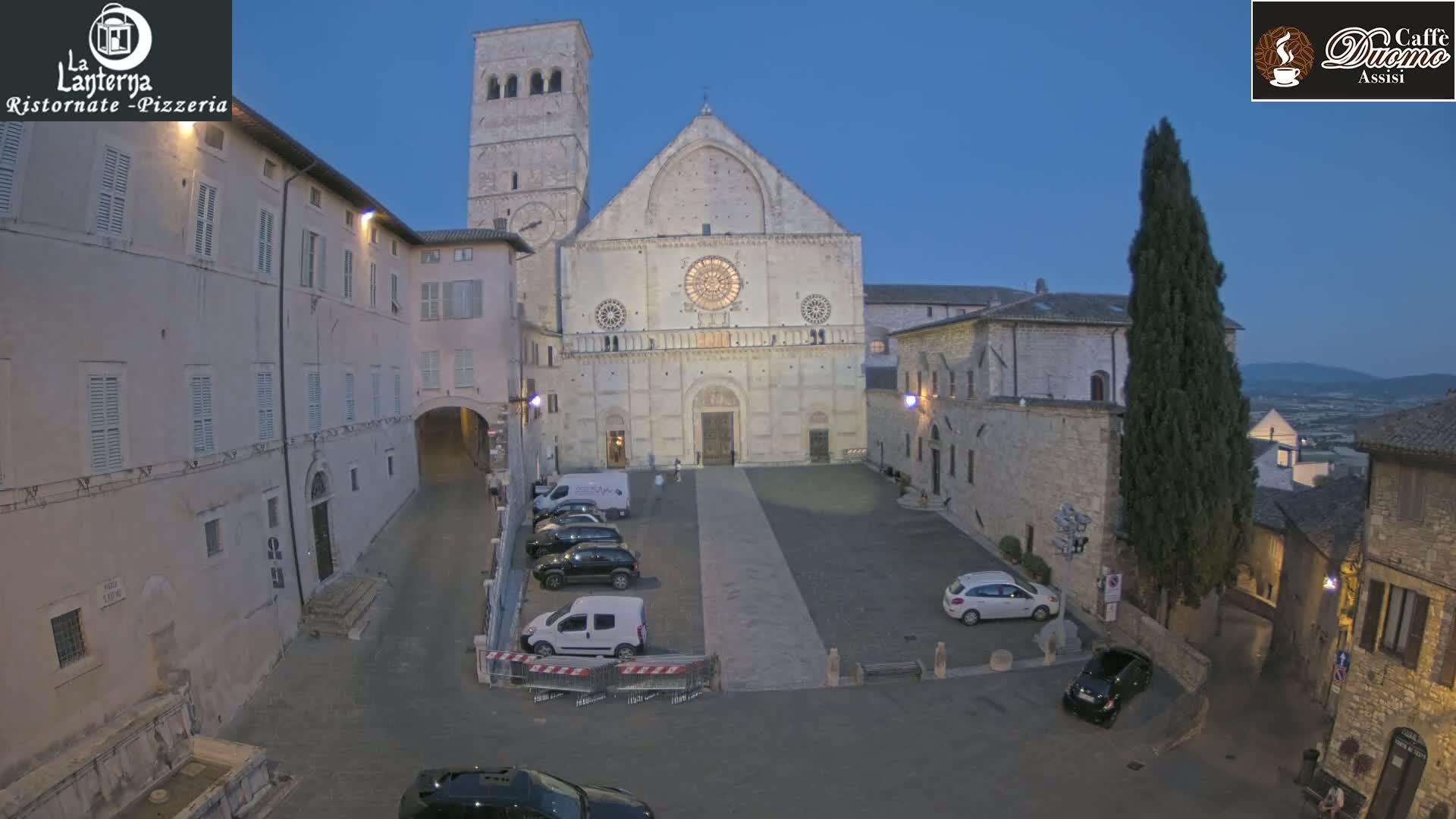 Assisi, San Rufino Square Live Cam -  Perugia, Umbria, Italy
