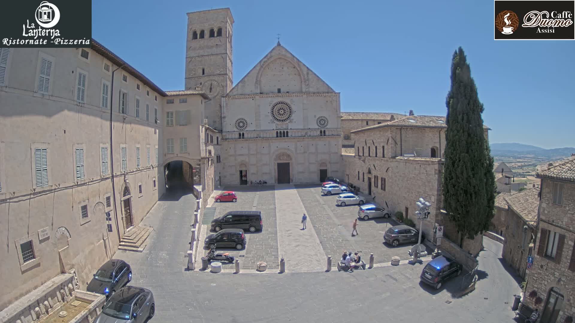 Assisi, San Rufino Square Live Cam -  Perugia, Umbria, Italy