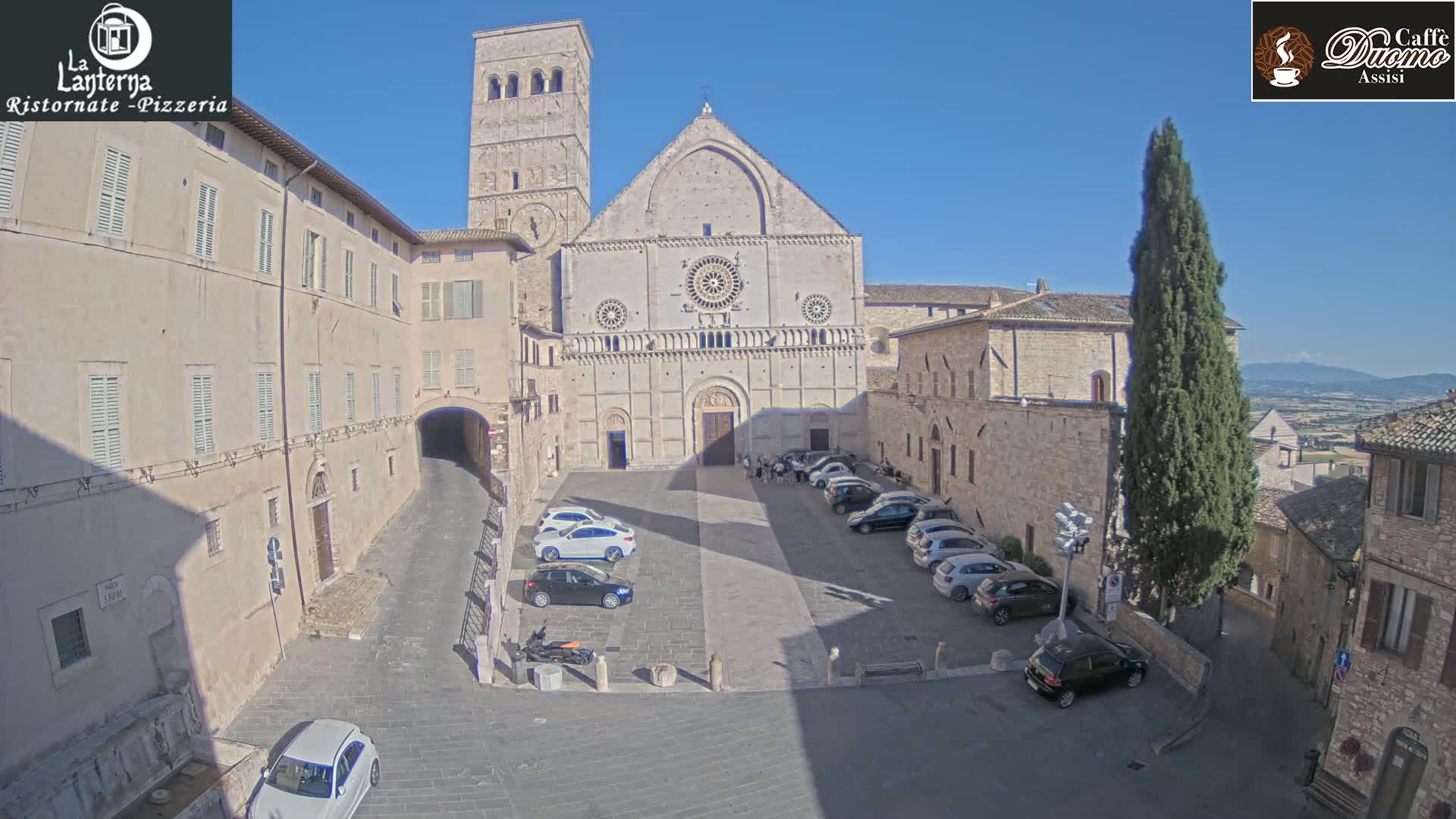 Assisi, San Rufino Square Live Cam -  Perugia, Umbria, Italy
