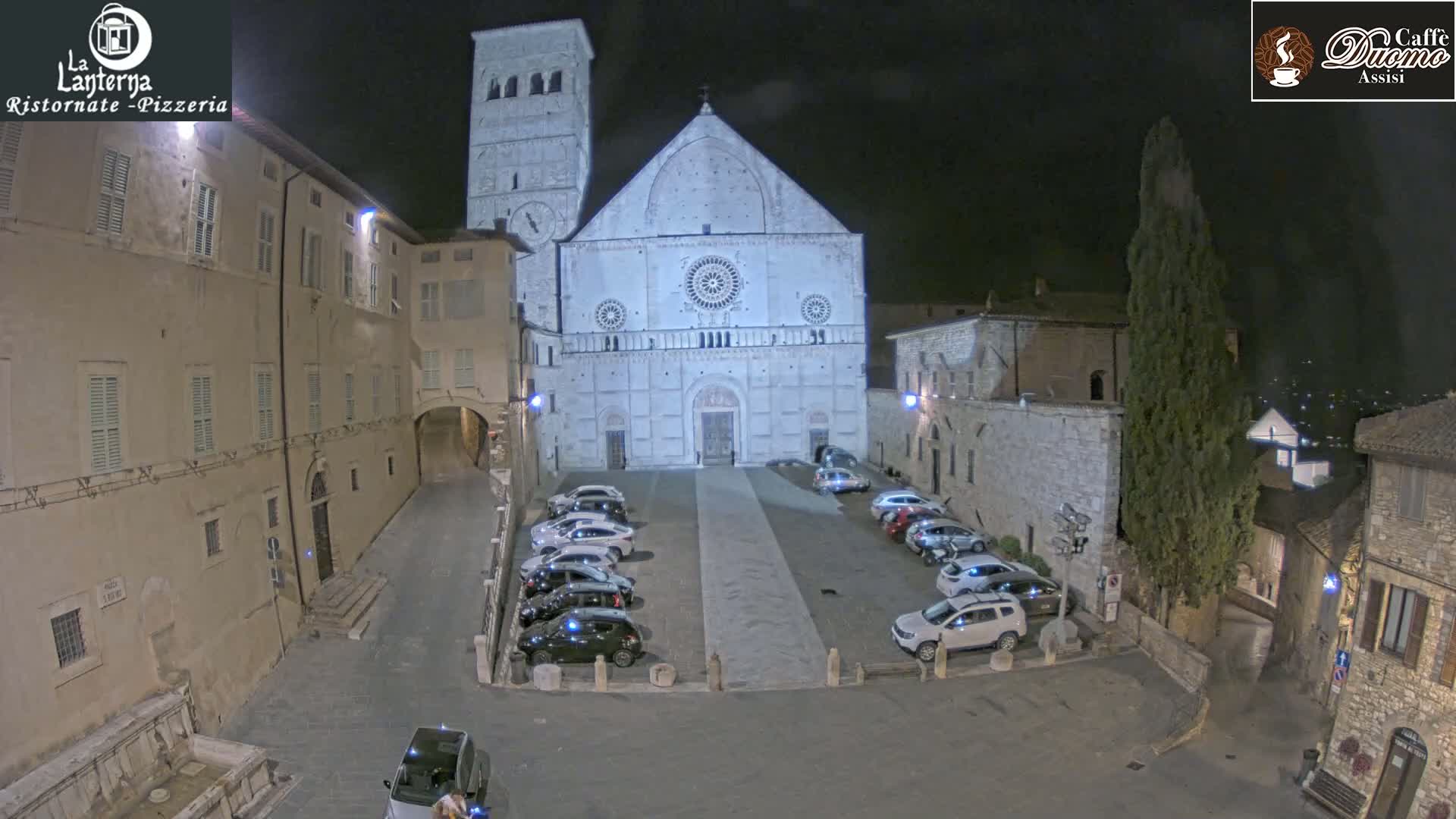 Assisi, San Rufino Square Live Cam -  Perugia, Umbria, Italy