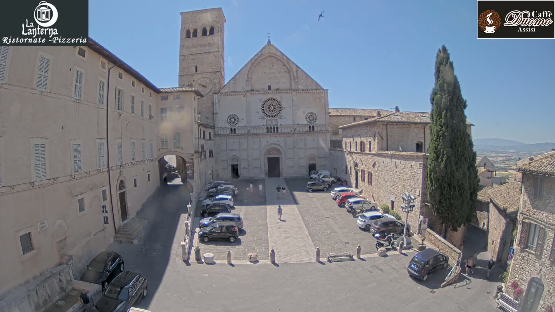 Assisi, San Rufino Square Live Cam -  Perugia, Umbria, Italy