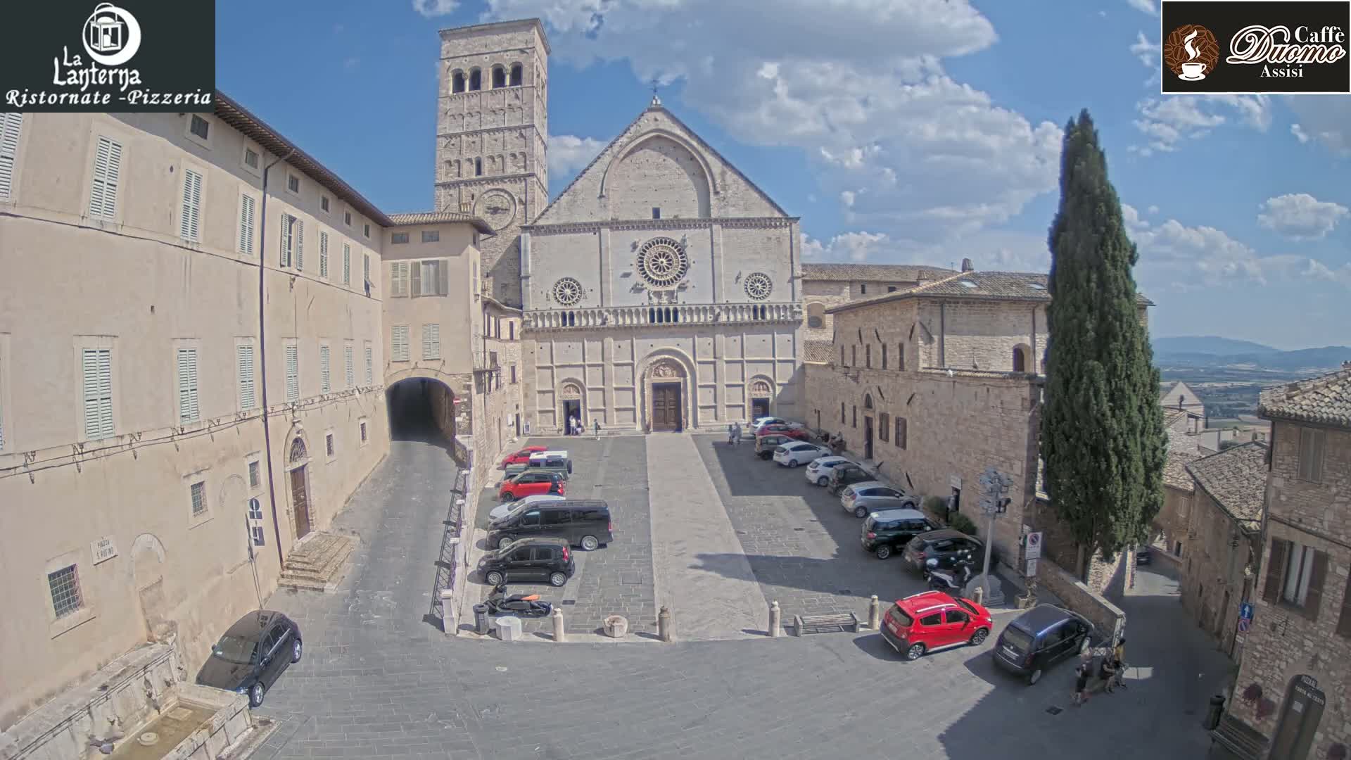 Assisi, San Rufino Square Live Cam -  Perugia, Umbria, Italy