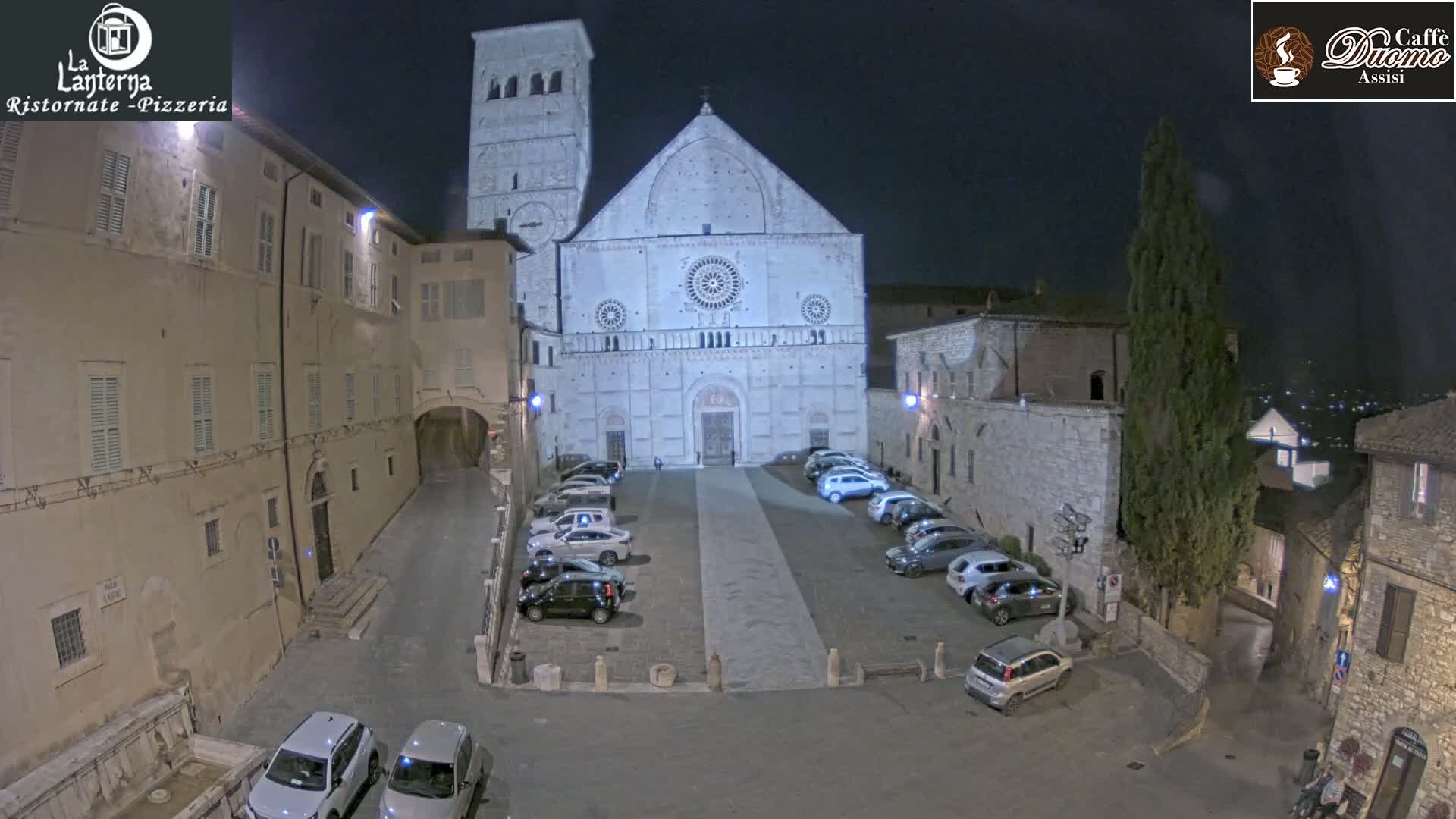 Assisi, San Rufino Square Live Cam -  Perugia, Umbria, Italy
