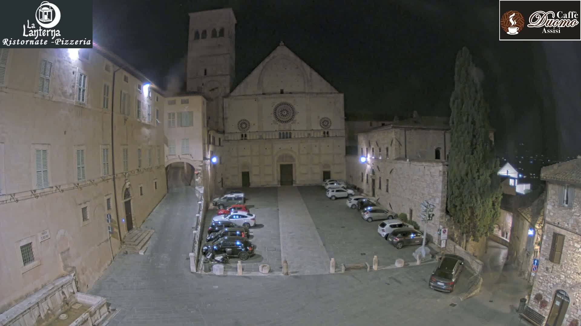 Assisi, San Rufino Square Live Cam -  Perugia, Umbria, Italy