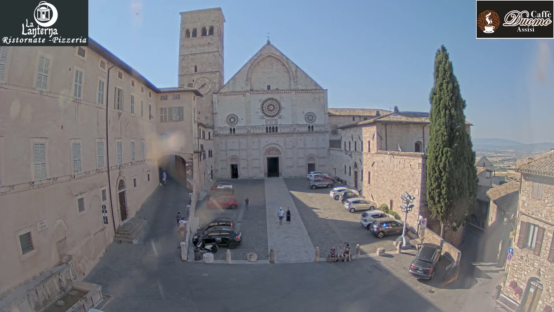 Assisi, San Rufino Square Live Cam -  Perugia, Umbria, Italy
