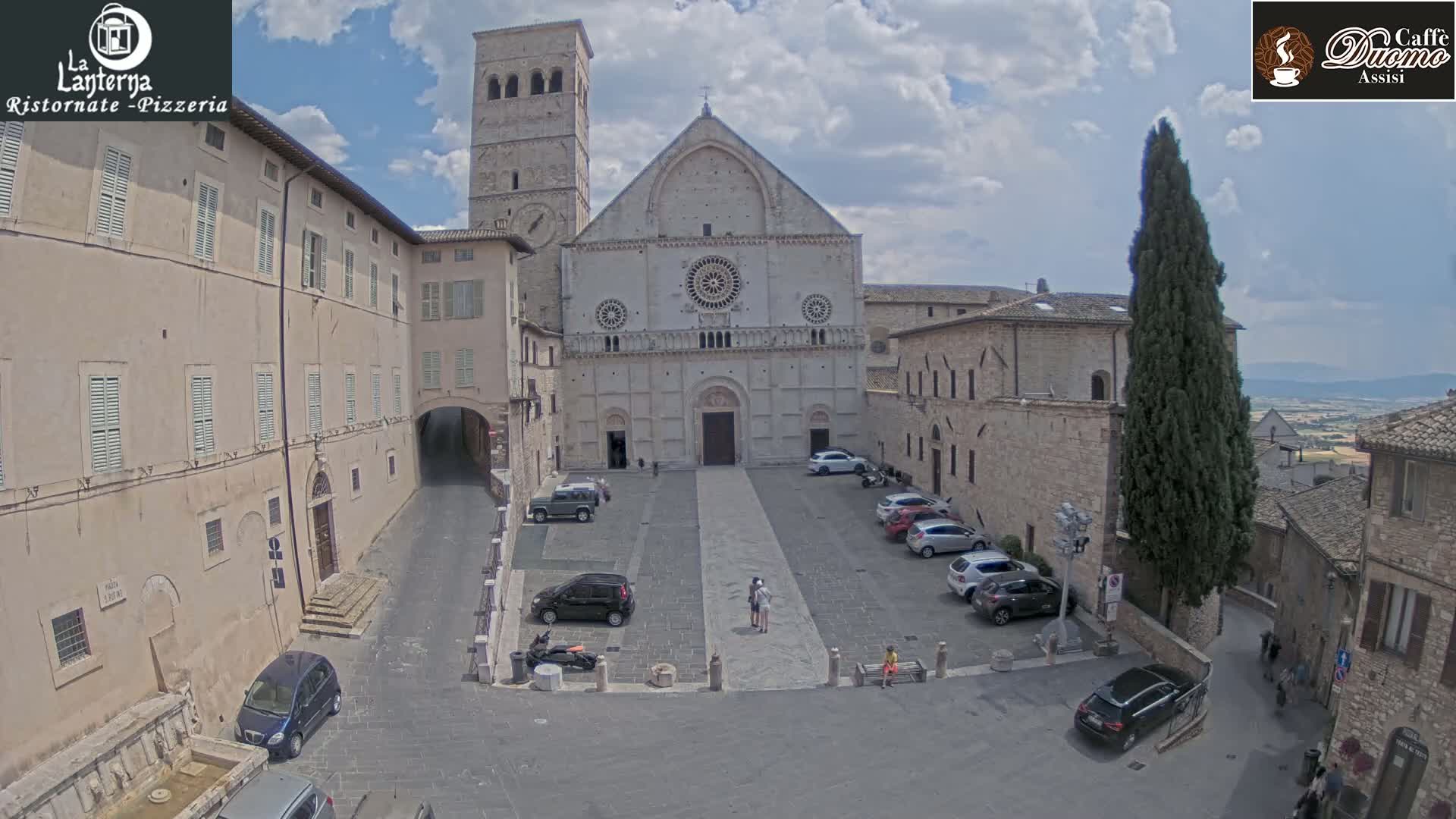 Assisi, San Rufino Square Live Cam -  Perugia, Umbria, Italy
