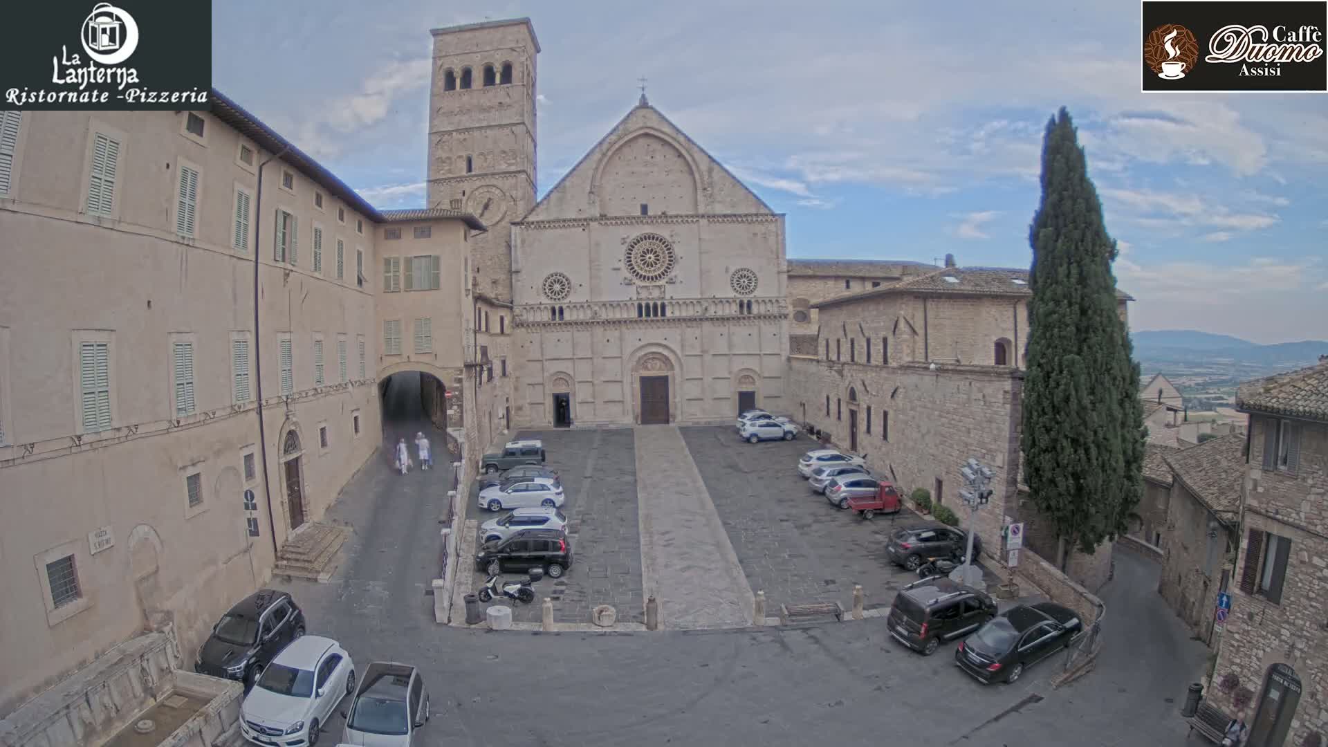 Assisi, San Rufino Square Live Cam -  Perugia, Umbria, Italy