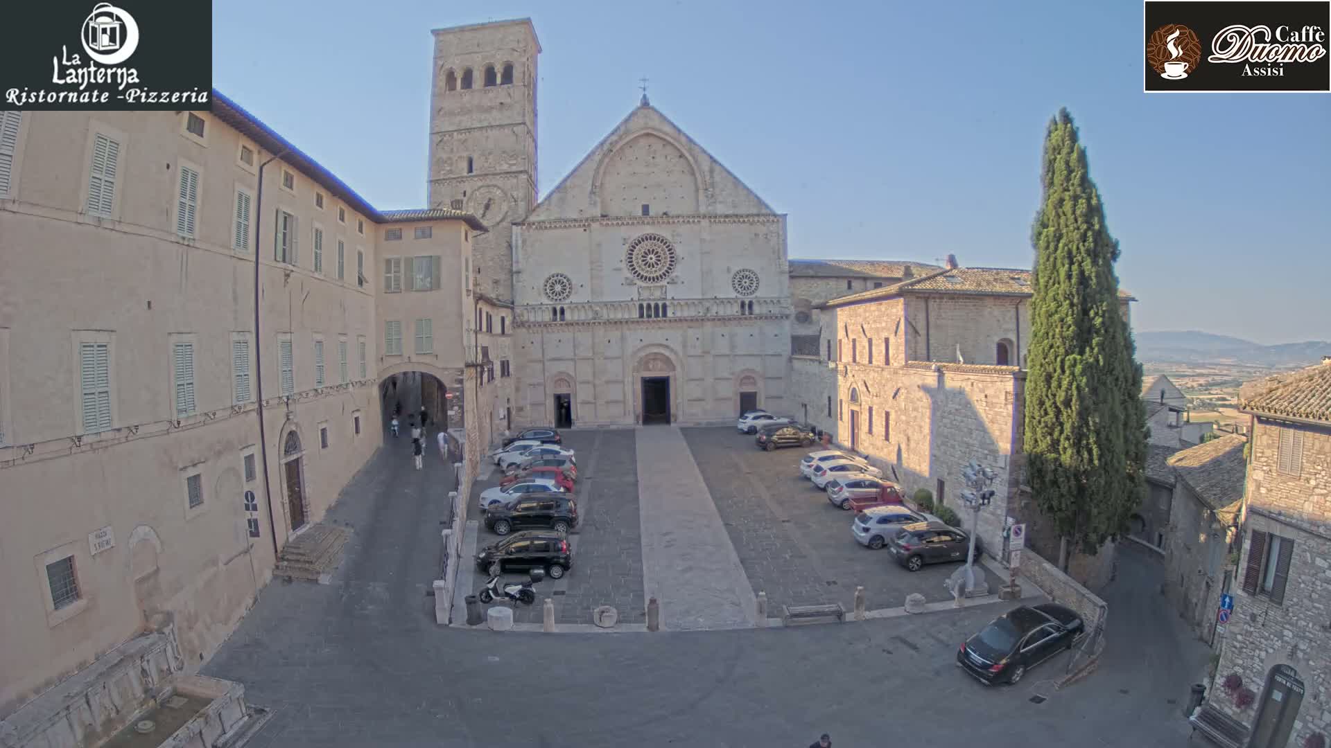 Assisi, San Rufino Square Live Cam -  Perugia, Umbria, Italy