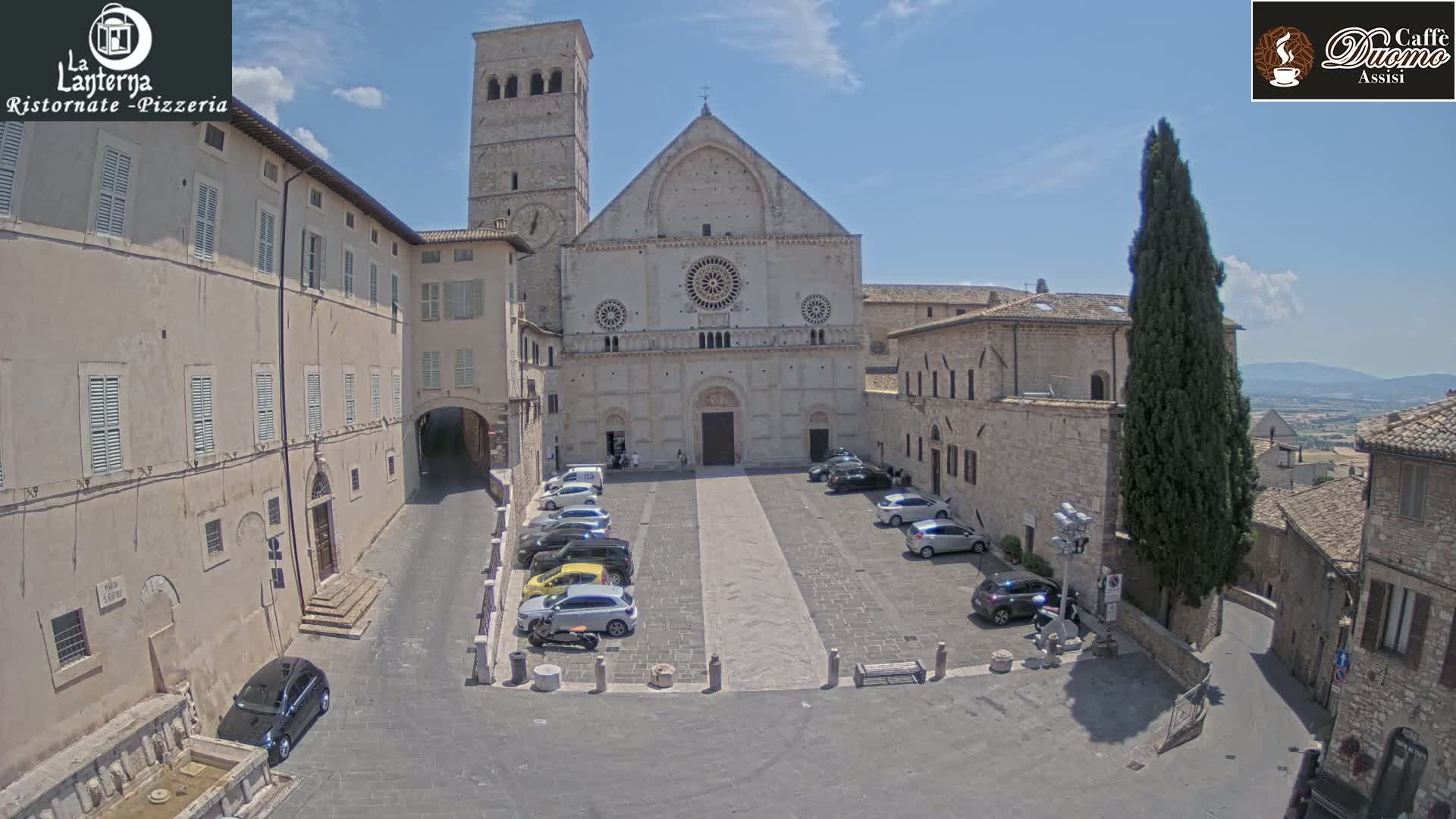 Assisi, San Rufino Square Live Cam -  Perugia, Umbria, Italy