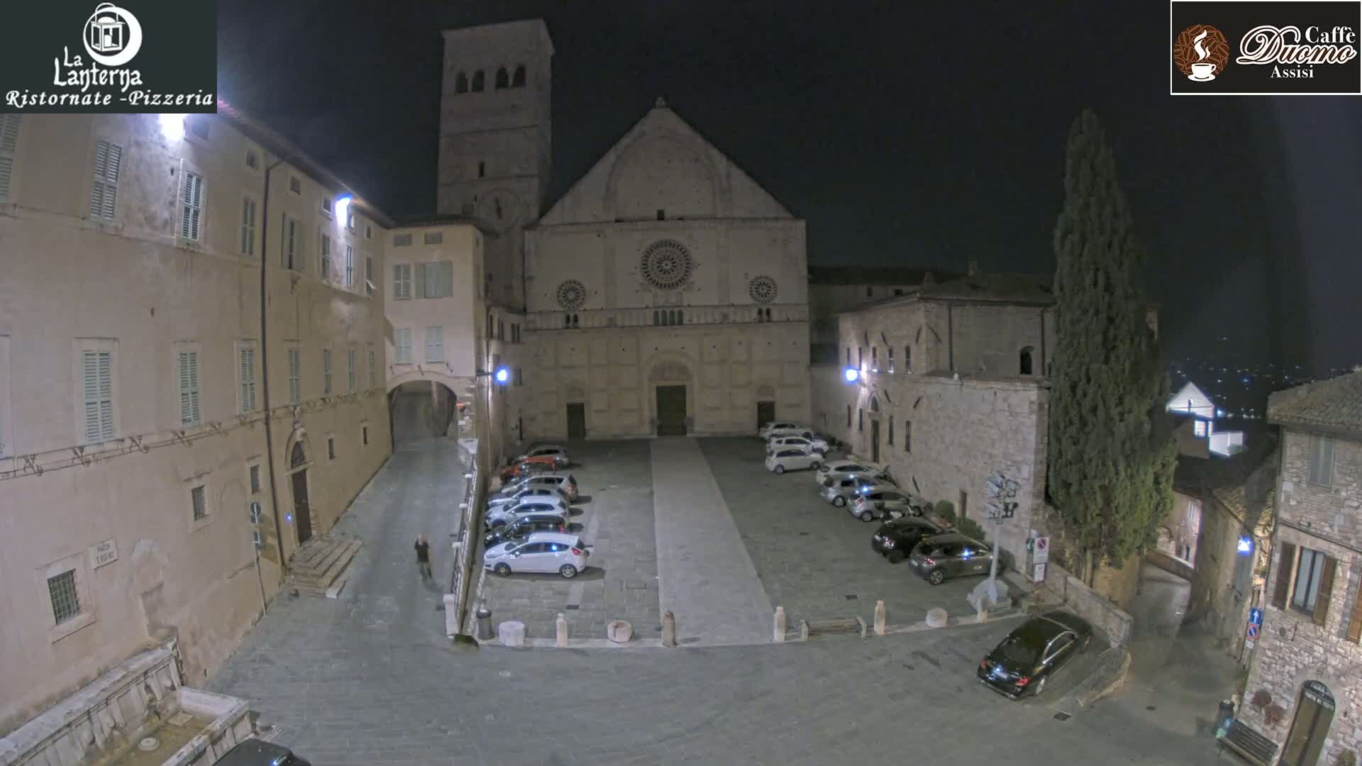 Assisi, San Rufino Square Live Cam -  Perugia, Umbria, Italy
