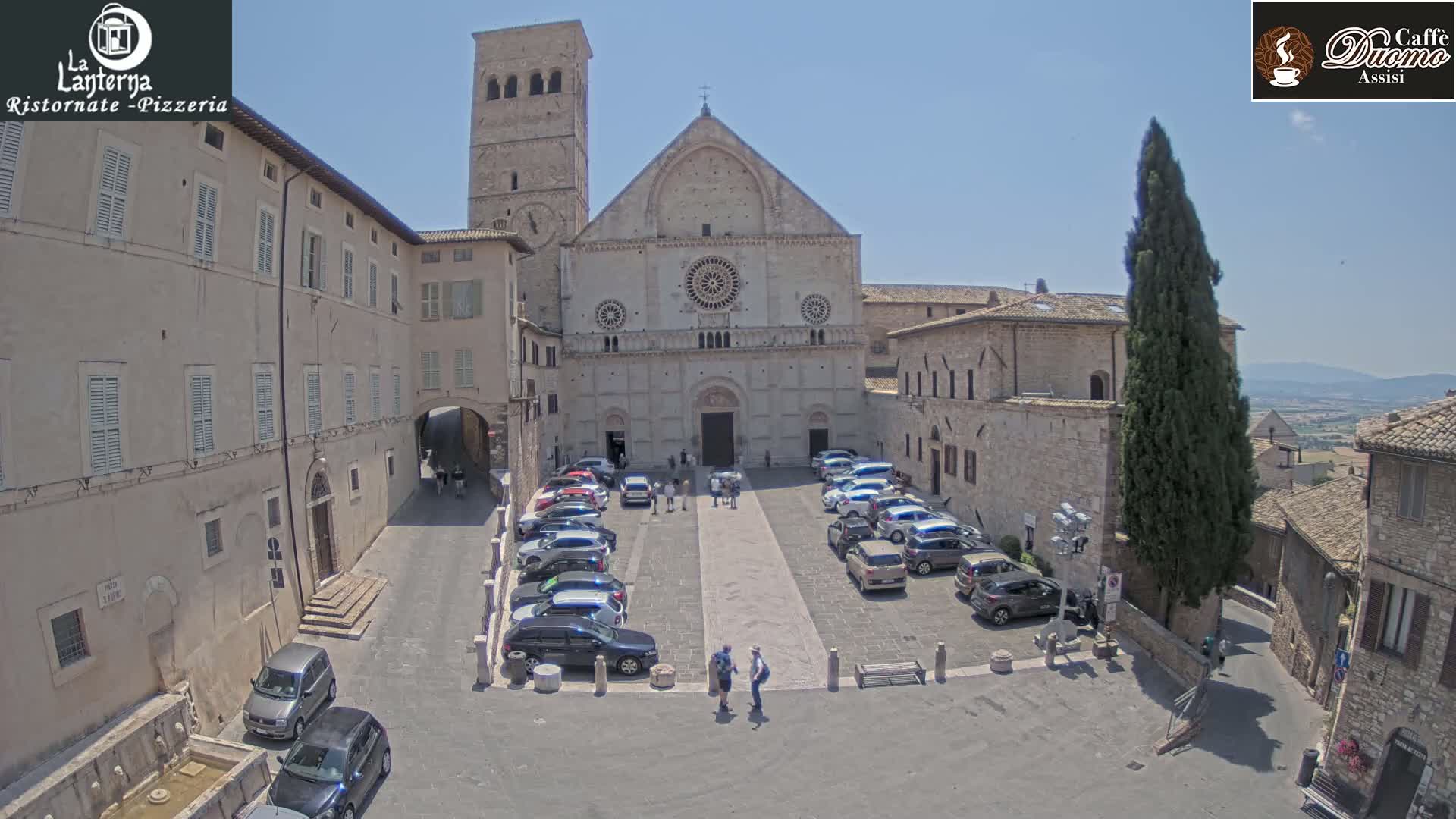 Assisi, San Rufino Square Live Cam -  Perugia, Umbria, Italy