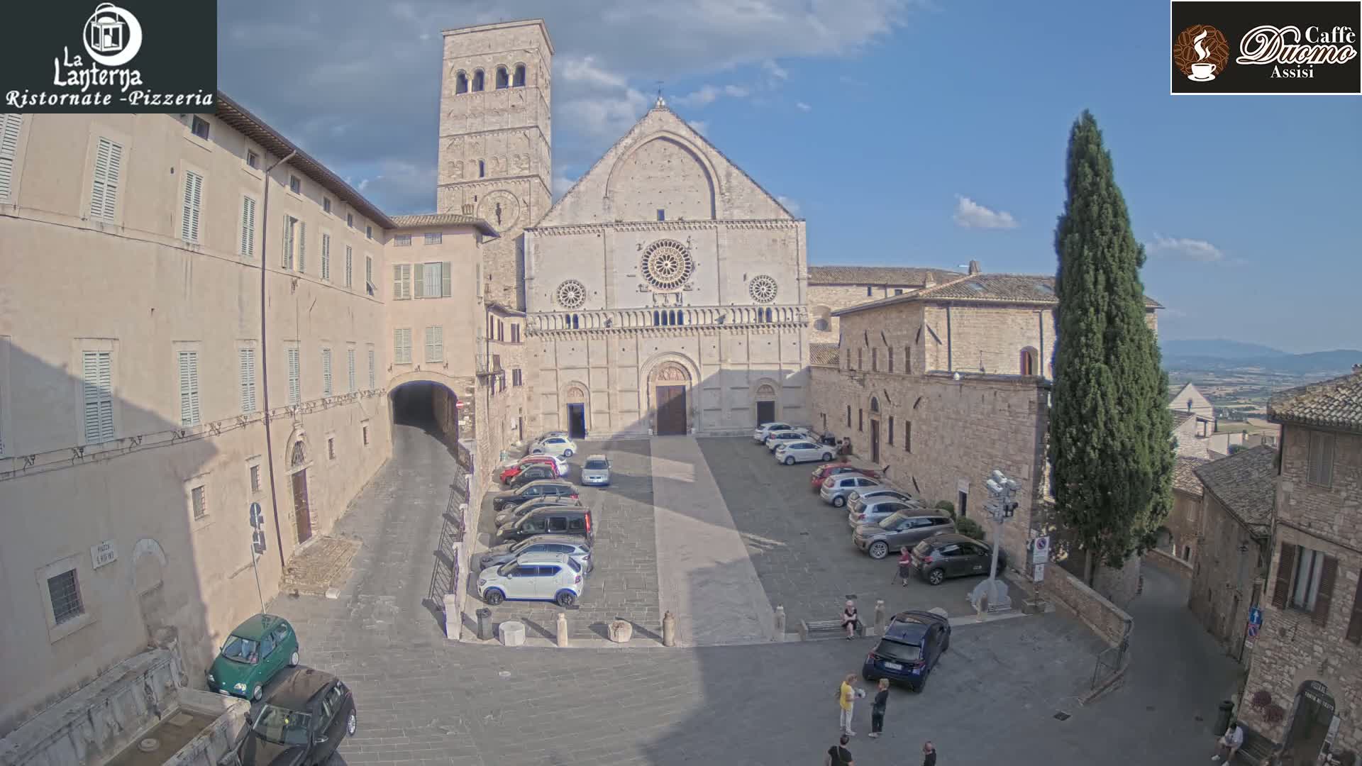 Assisi, San Rufino Square Live Cam -  Perugia, Umbria, Italy