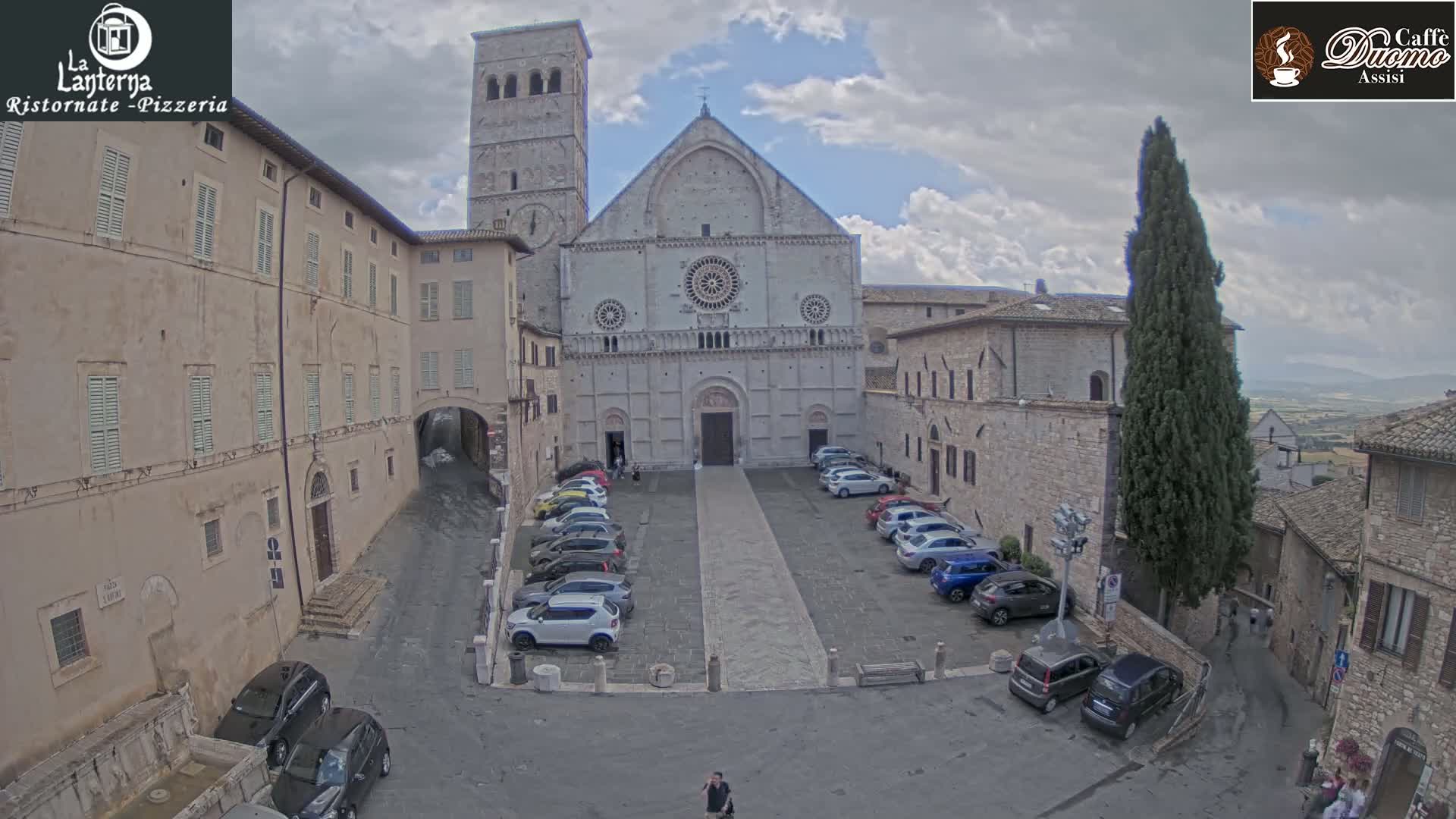 Assisi, San Rufino Square Live Cam -  Perugia, Umbria, Italy